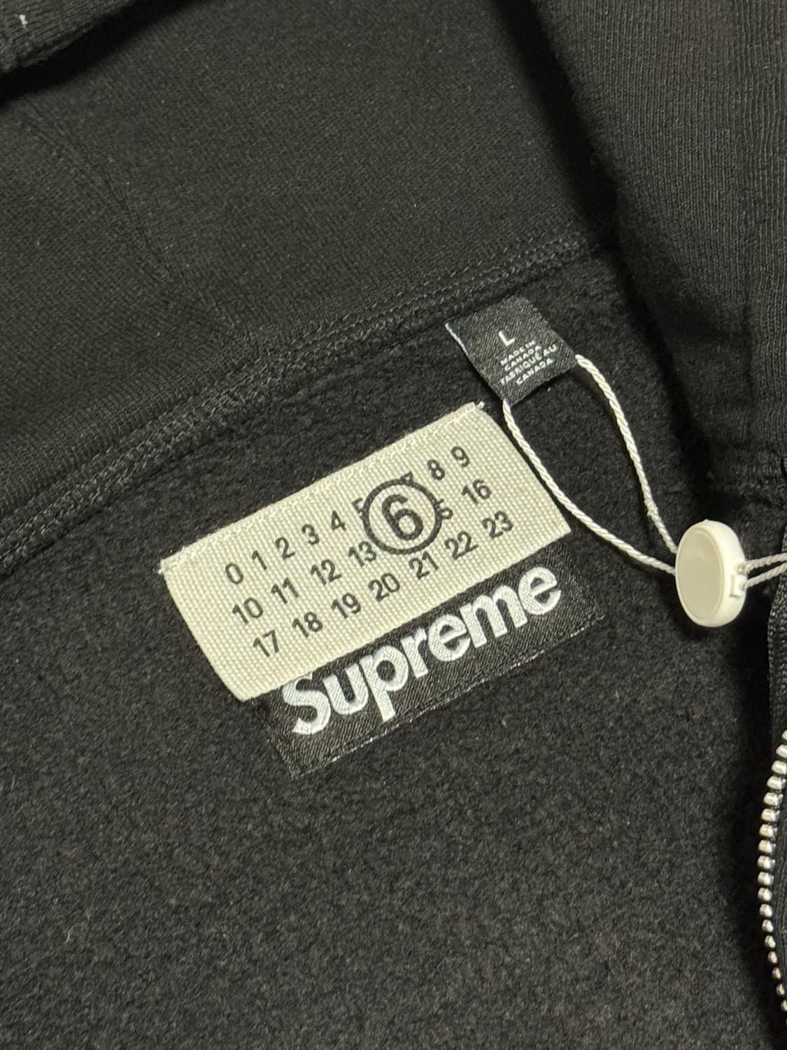 슈프림 마르지엘라 후드집업 블랙L 상품이미지2