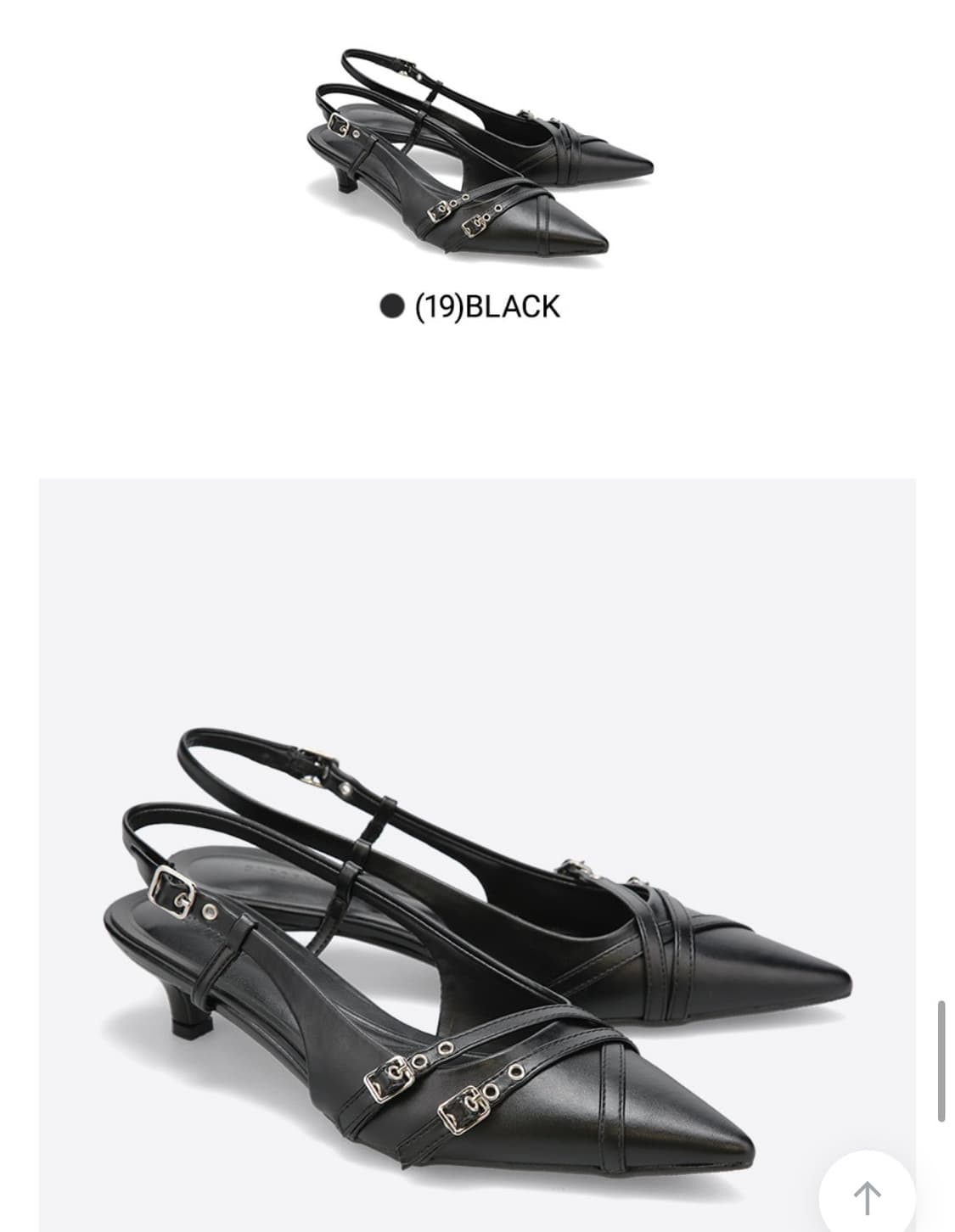 슈펜 스틸레토 버클 슬링백 블랙 235 상품이미지2