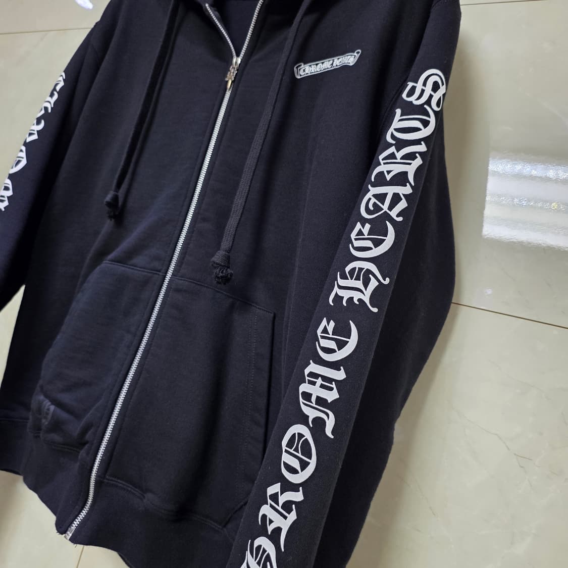 {클로젯}[L][새상품급]크롬하츠 스크롤 더블 로고 헤비웨이트 후드집업 상품이미지3