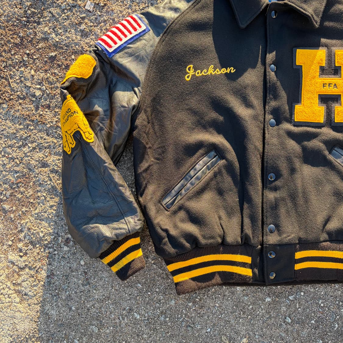 90s Tyson Awards 빈티지 울 바시티 자켓 L 상품이미지3