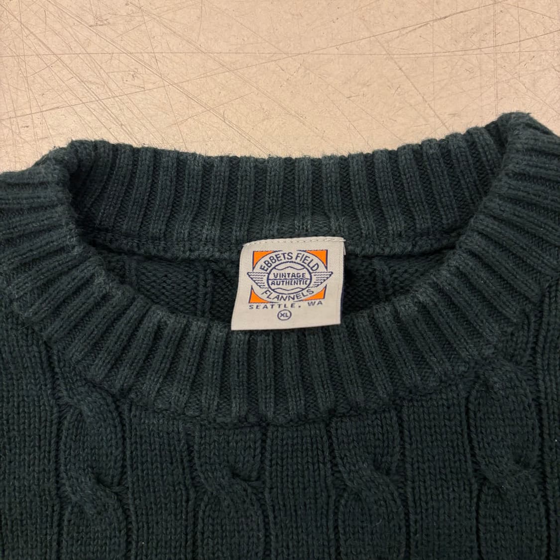 이벳필드 케이블 그린 니트 상품이미지3