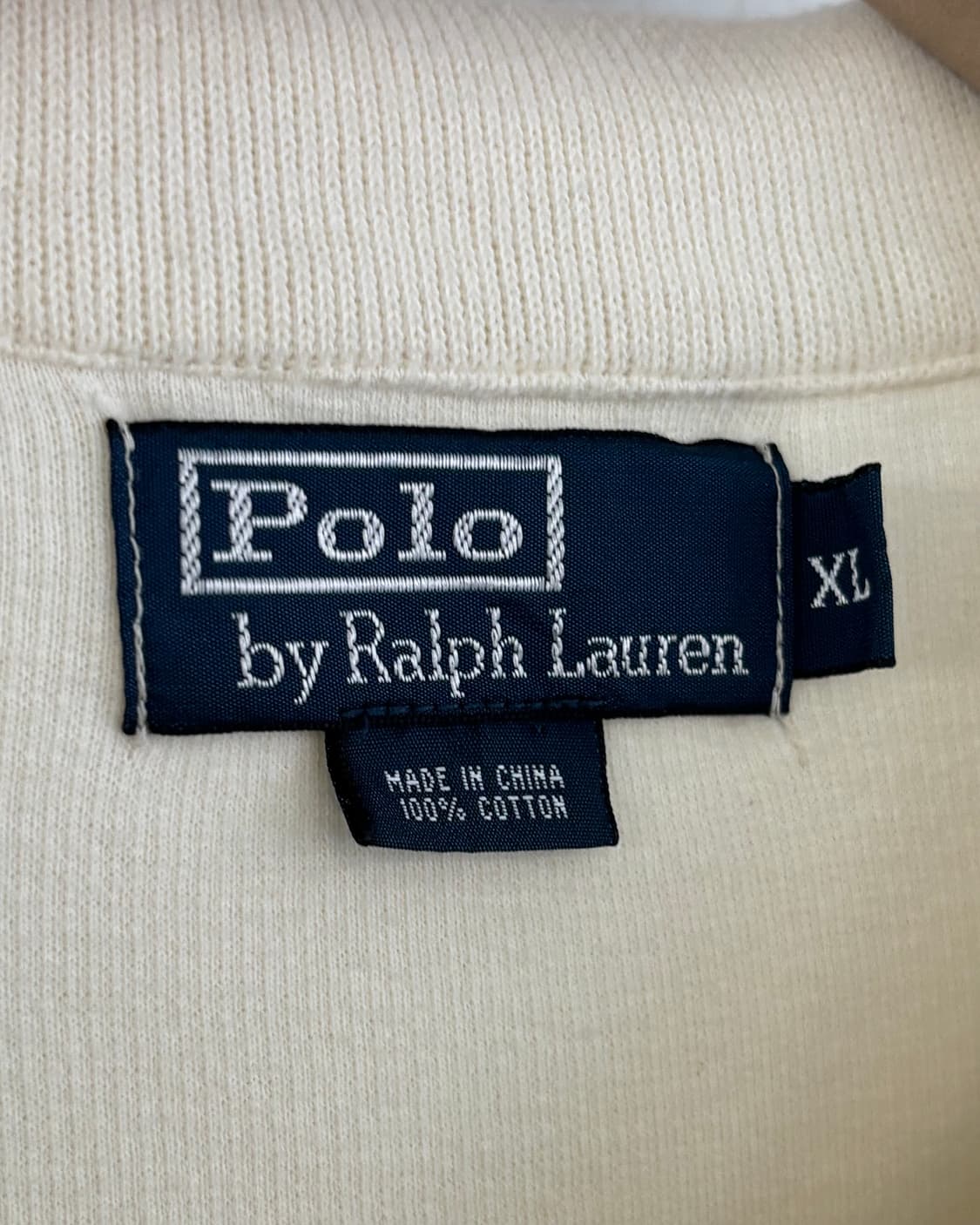 Polo 폴로 랄프로렌 코튼 아이보리컬러 하프집업 상품이미지4