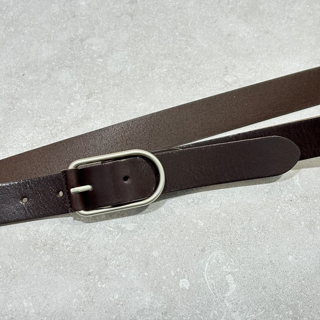 Oribell 로렌 캐주얼 버클 이탈리아 소가죽 웨스턴 벨트 브라운 상품이미지1