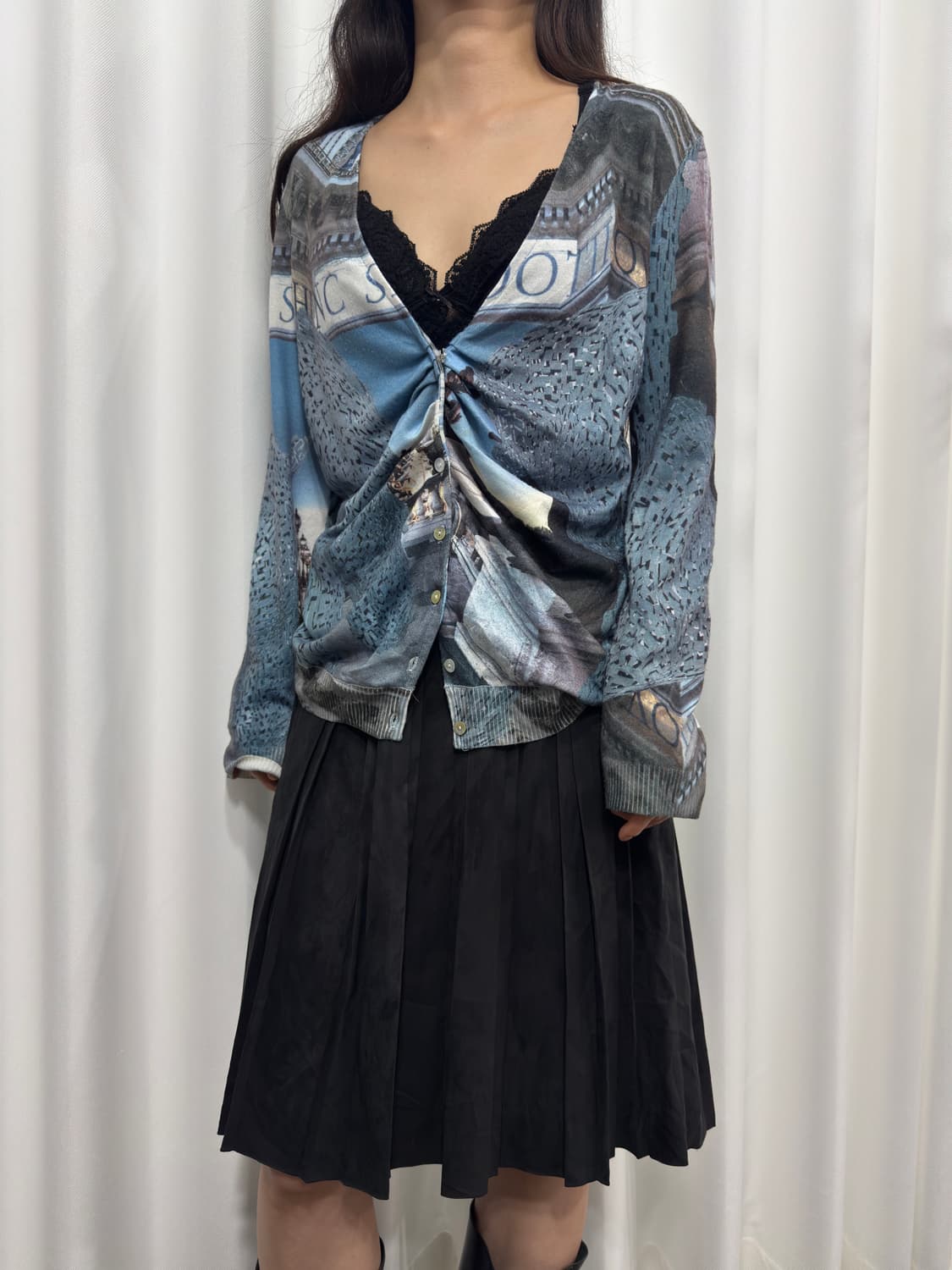 design shirring cardigan 상품이미지5