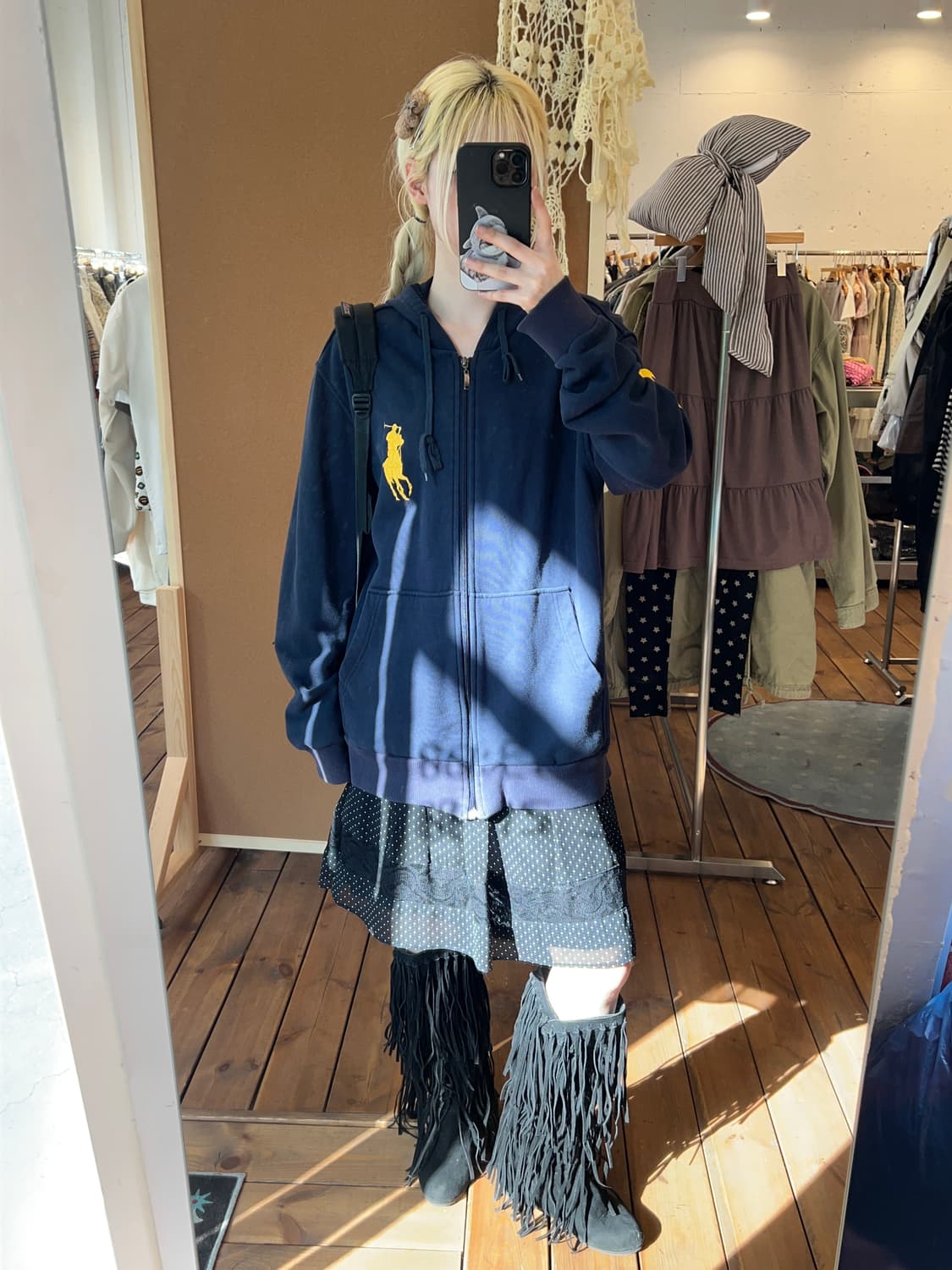 폴로 빅포니 네이비 후드집업  상품이미지5