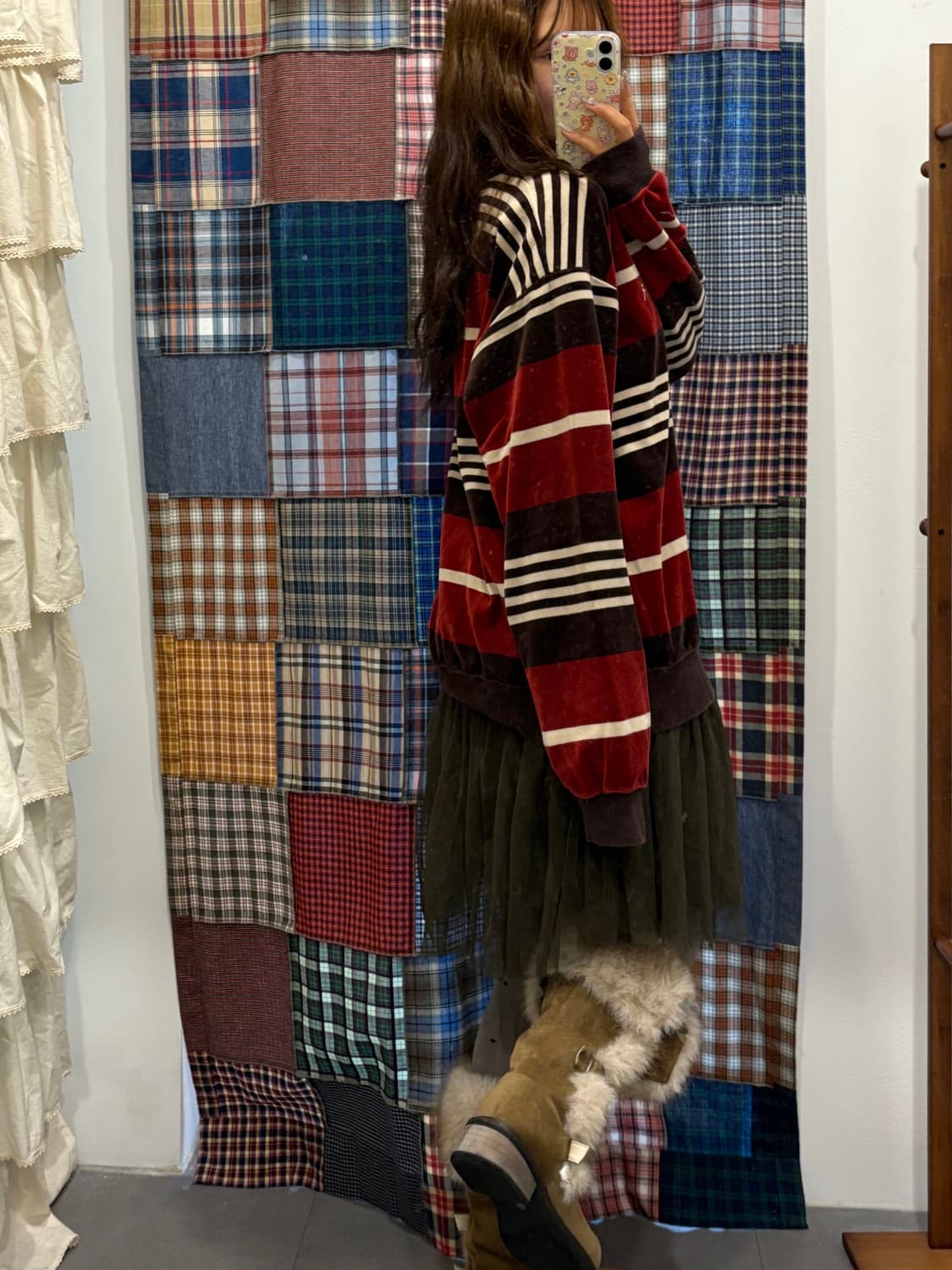 히스테릭글래머 딸기초코 벨벳 니트 상품이미지5