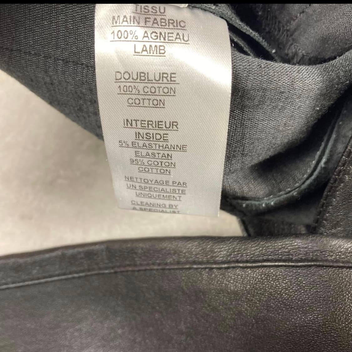BALMAIN 발만 램 가죽 팬츠 38 블랙 상품이미지8