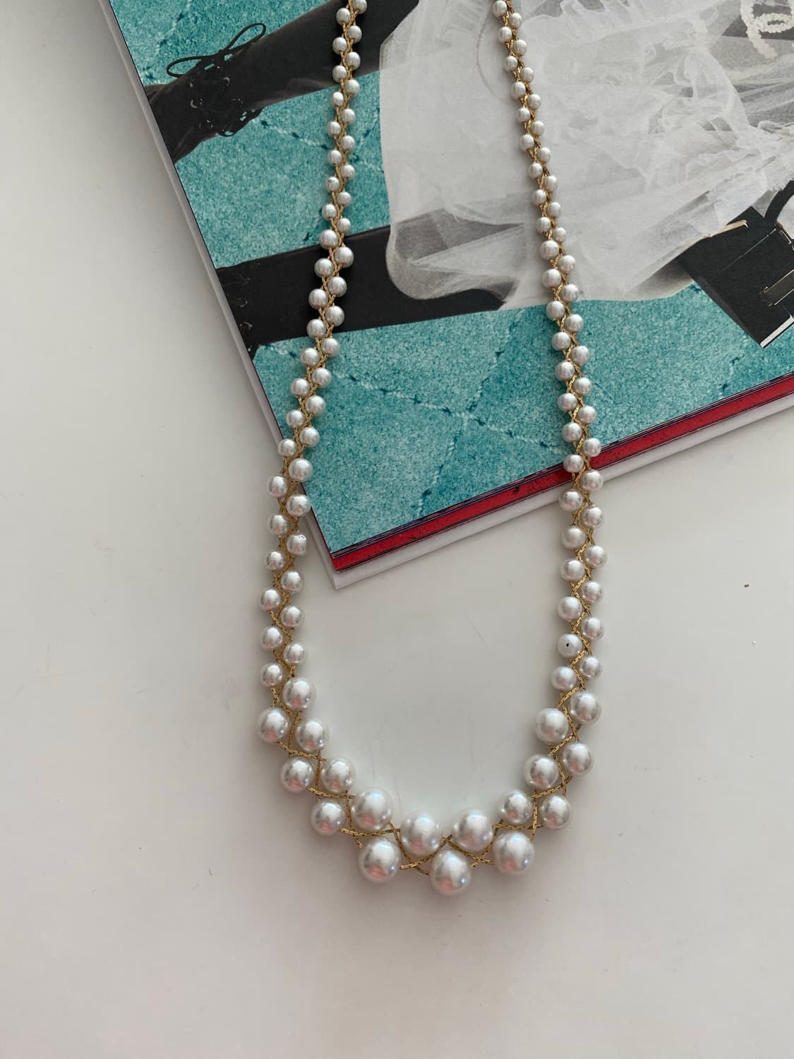 빈티지 모조진주 목걸이 상품이미지3