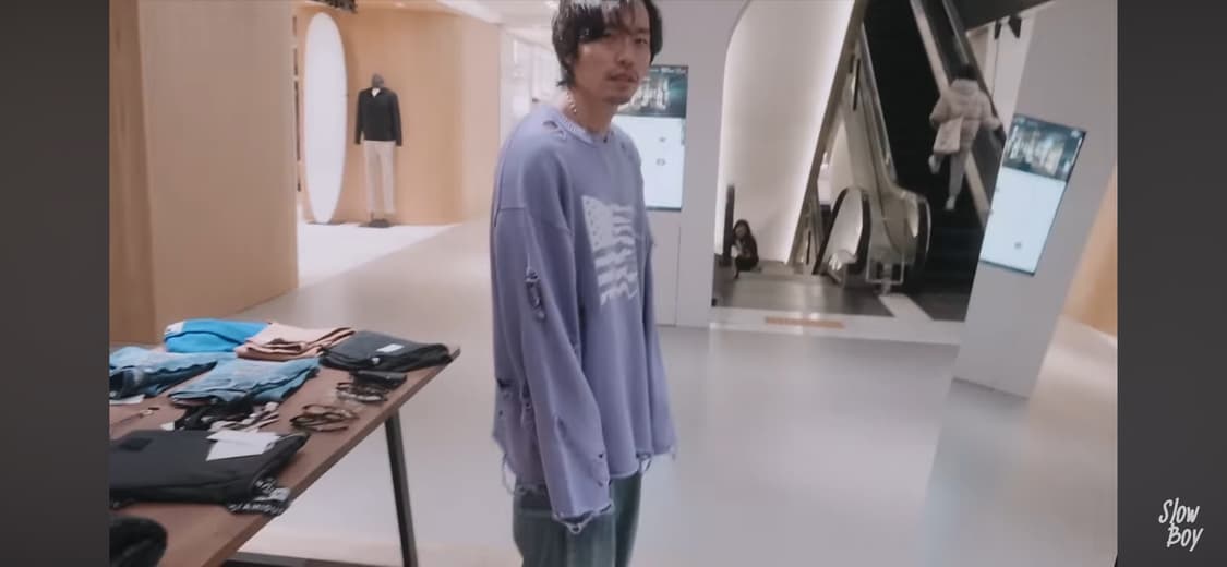 KAMIYA FLAG KNIT BLACK L 상품이미지8