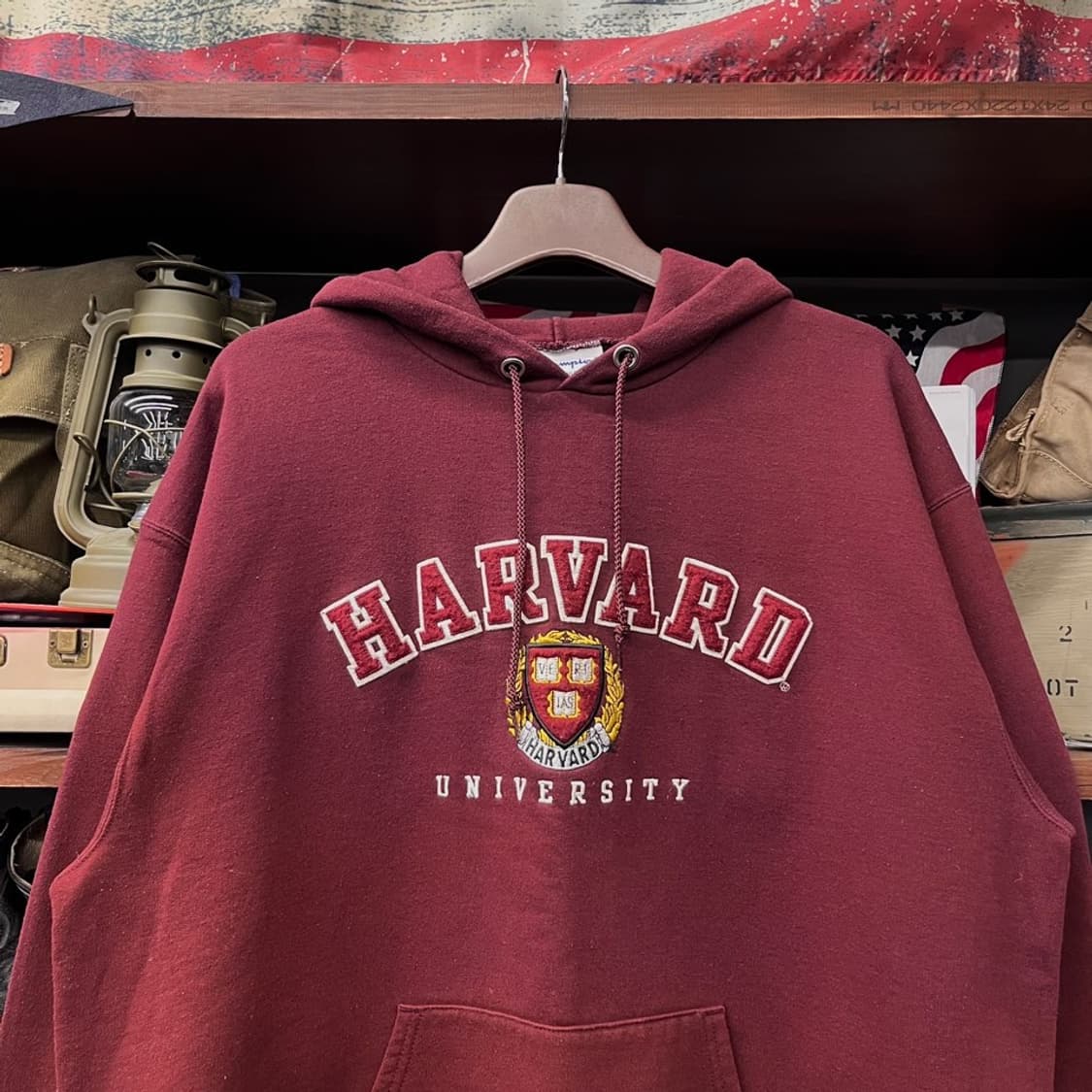 챔피온 하버드 유니버시티 후드 후디 아이비 리그 버건디 N465 상품이미지3