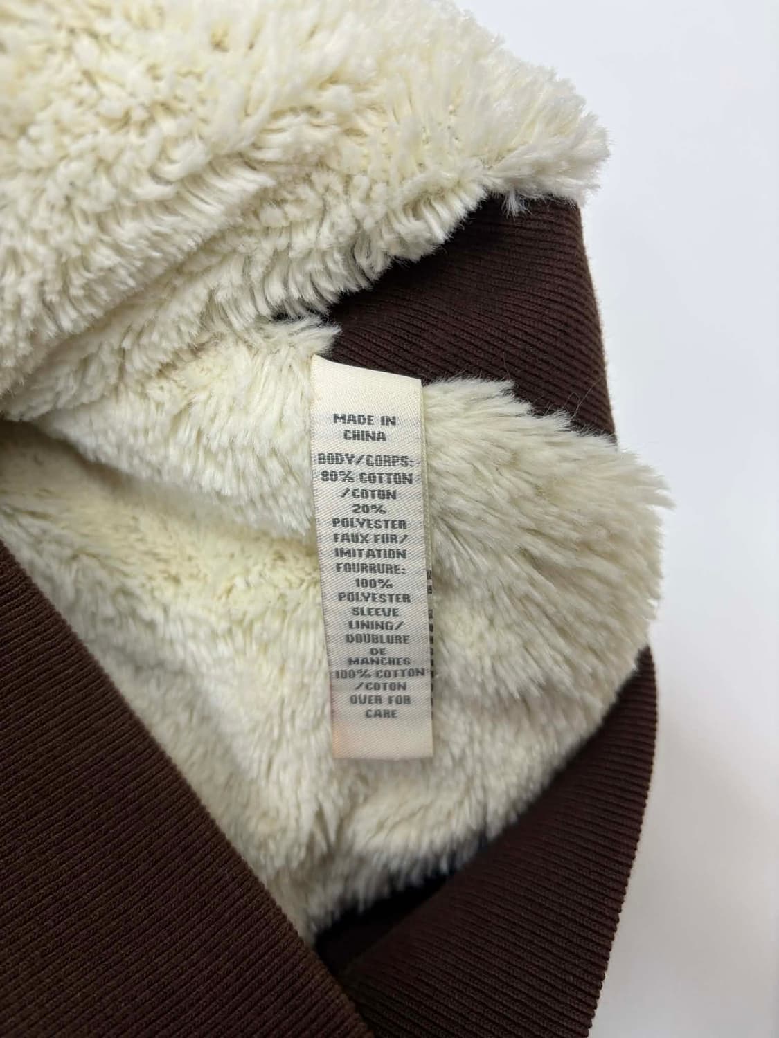 아베크롬비 y2k 초코브라운 핀터깔 울프죠 양털 대대장 후드집업 희귀져지 상품이미지5