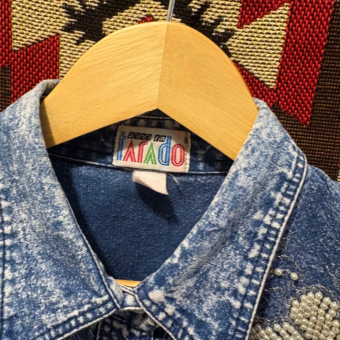 빈티지 웨스턴 데님셔츠 상품이미지4