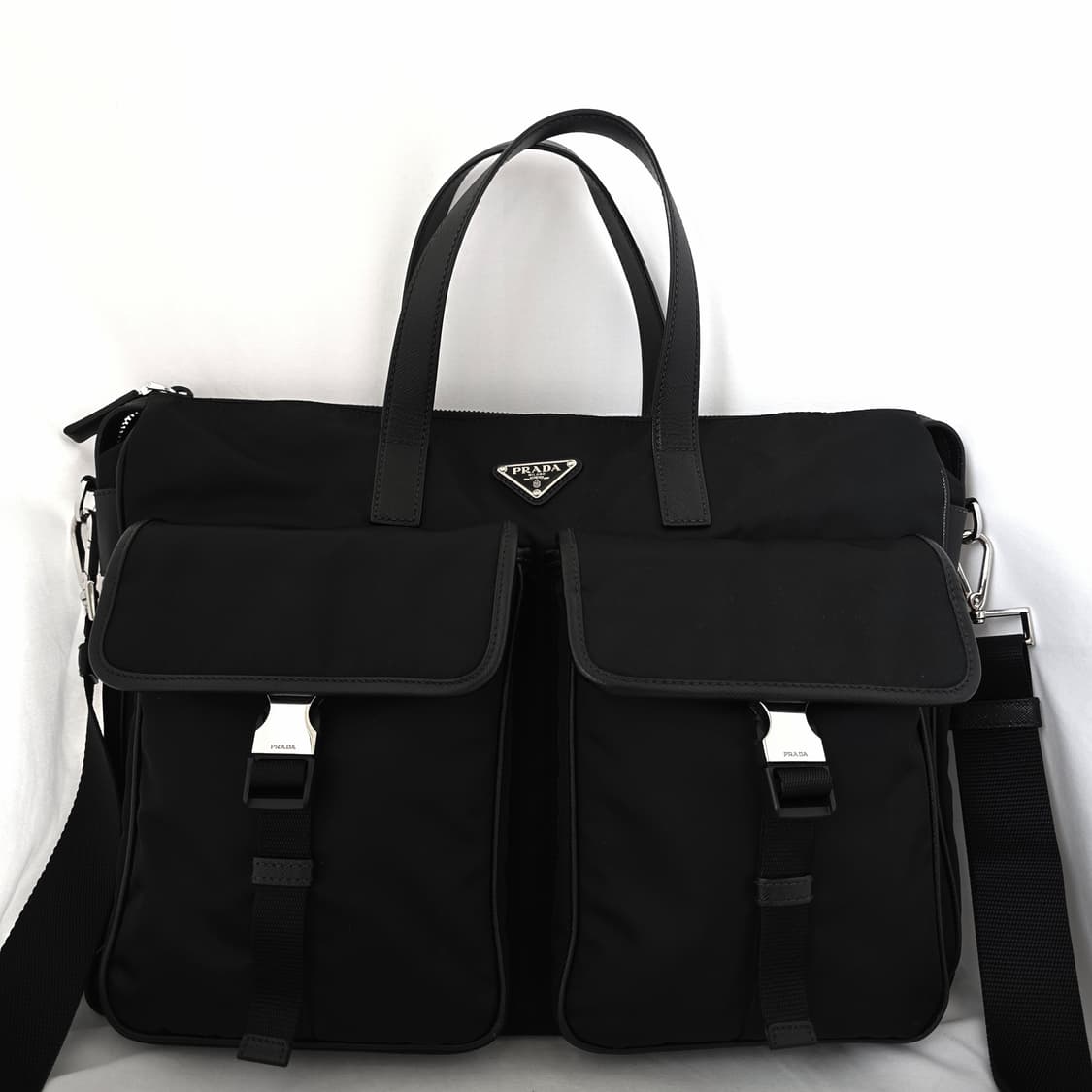 [정품 PRADA] 프라다 투포켓 나일론 사피아노 브리프케이스 서류가방 상품이미지2