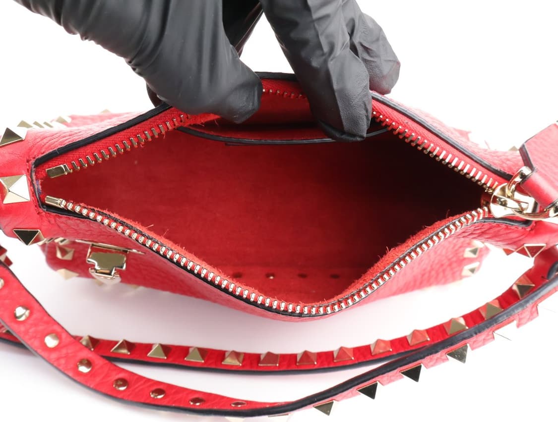 발렌티노 가라바니 락스터드 미니 크로스바디 백 레드 상품이미지7