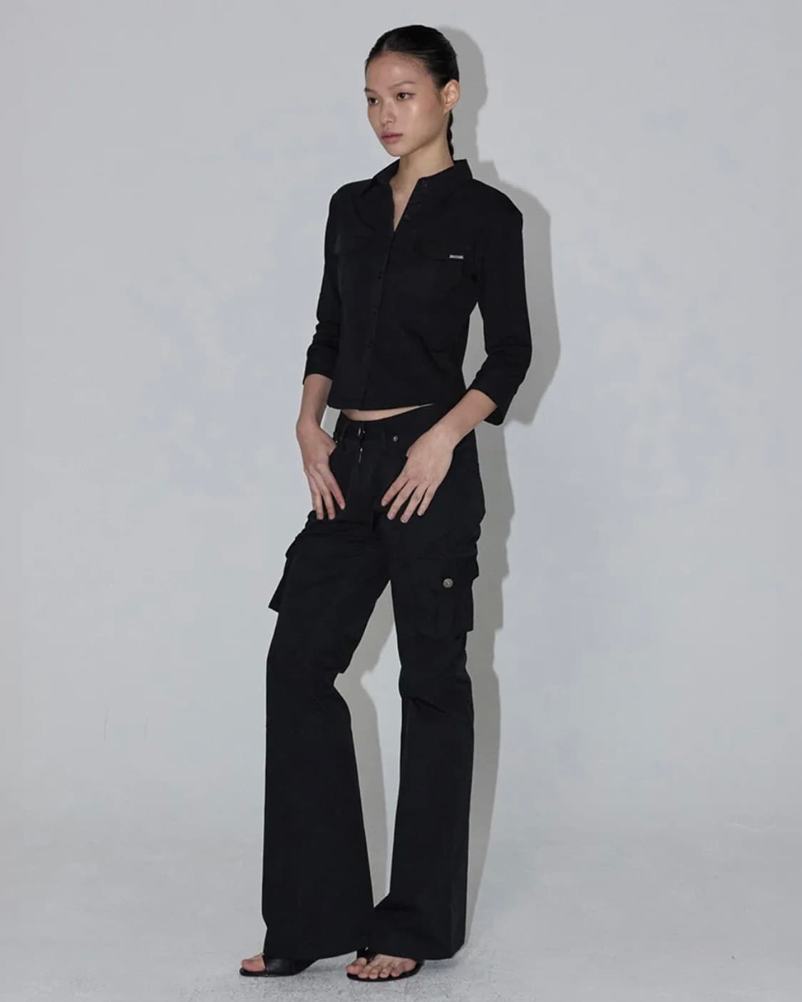 이네기 Another Bootcut Cargo Pants (black)M 상품이미지1