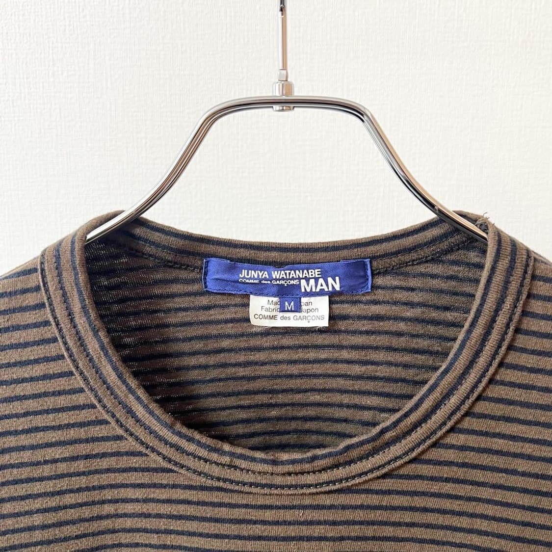 [M]꼼데가르송 준야와타나베 스트라이프 롱슬리브 브라운 상품이미지3
