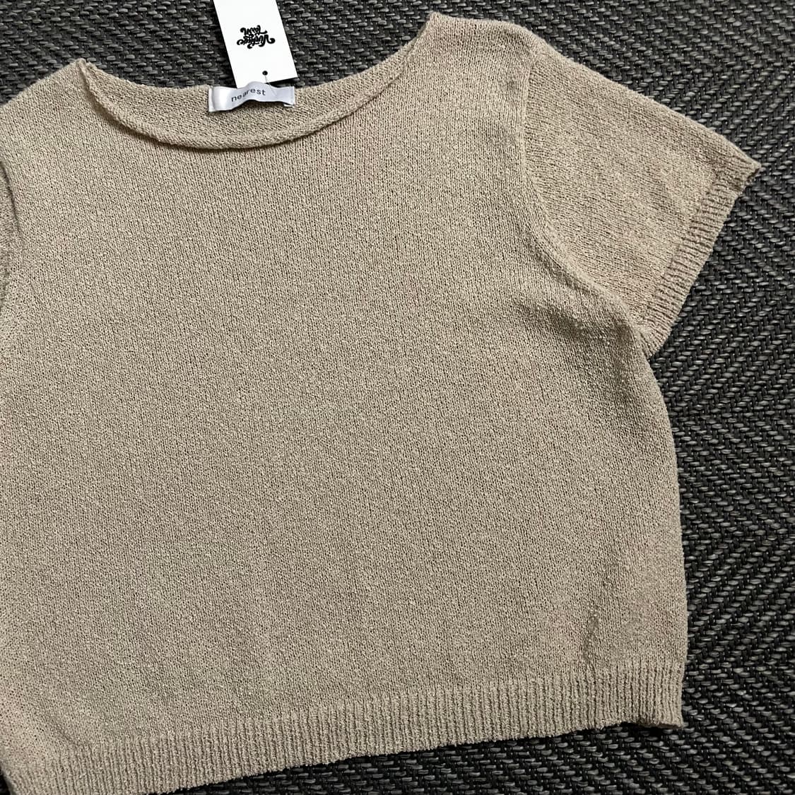 빈티지 우먼스 부클레 크롭 니트o 4011 상품이미지2