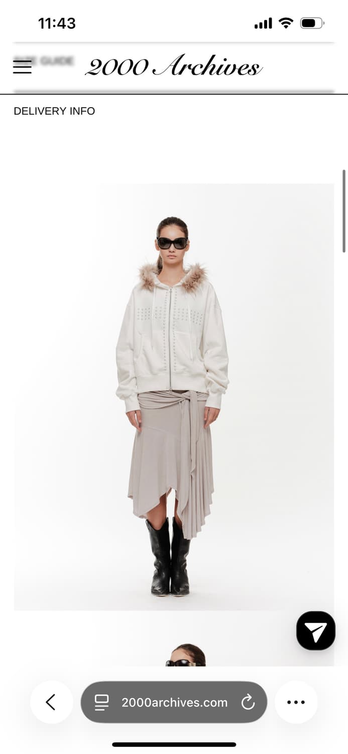 (새상품) 2000 Archives CRUCIA 후드집업 상품이미지2