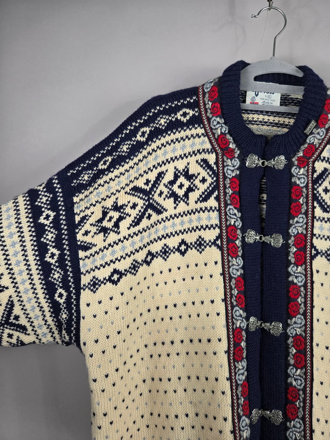 [무료배송]VOSS 보스 XL 노르웨이 퓨어 울100 가디건 노르딕 54 상품이미지4