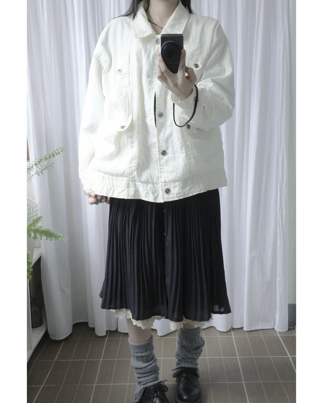 Ivory bomber jacket 상품이미지4