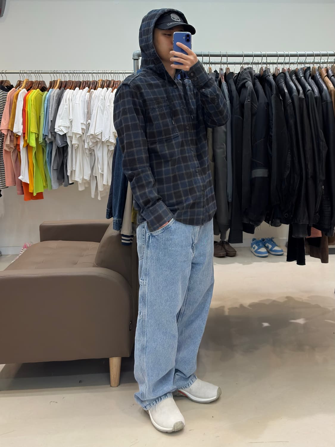 디젤 체크 후드 셔츠 상품이미지8