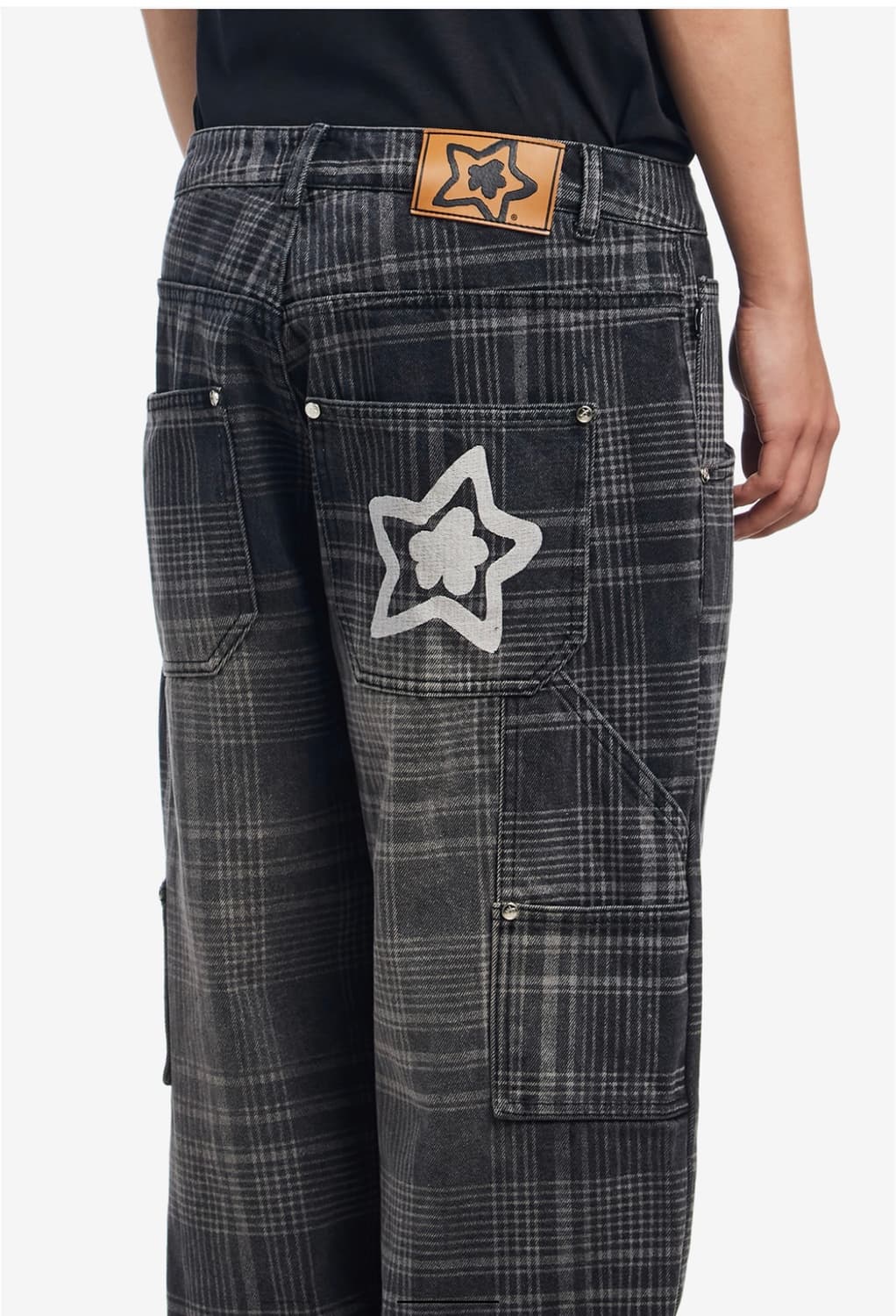 스타팀 플레드 스타 진 블랙 바지 상품이미지1