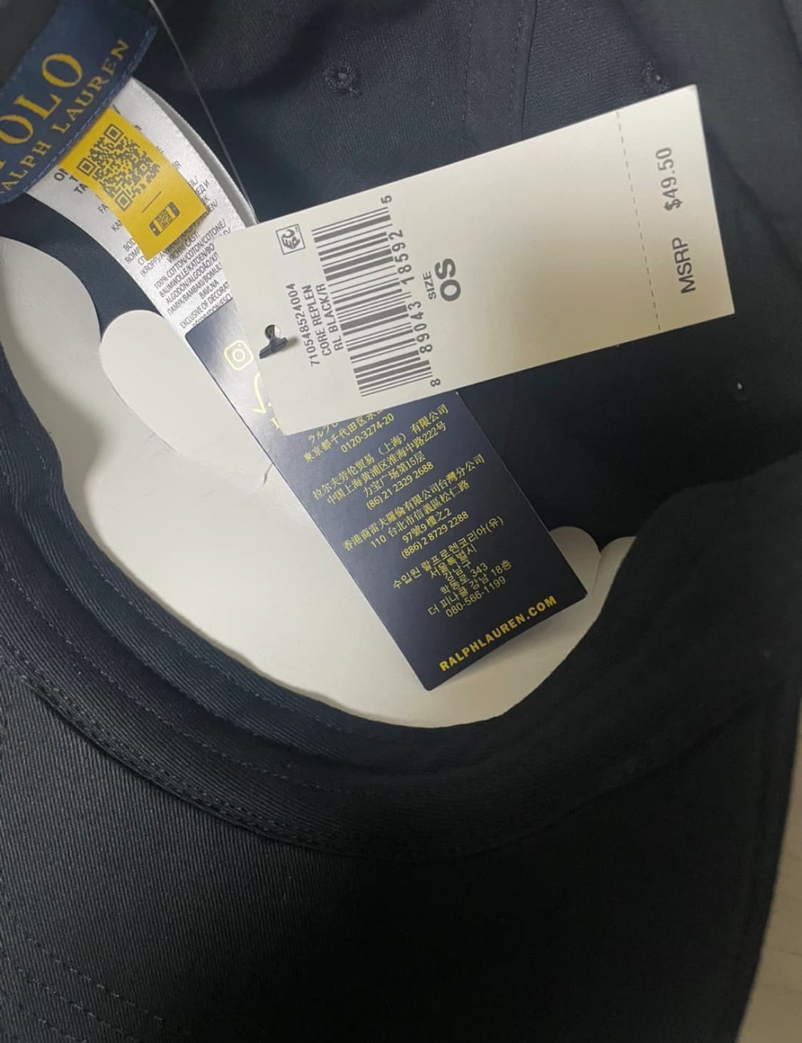 폴로 랄프로렌 치노 볼캡 블랙 상품이미지2