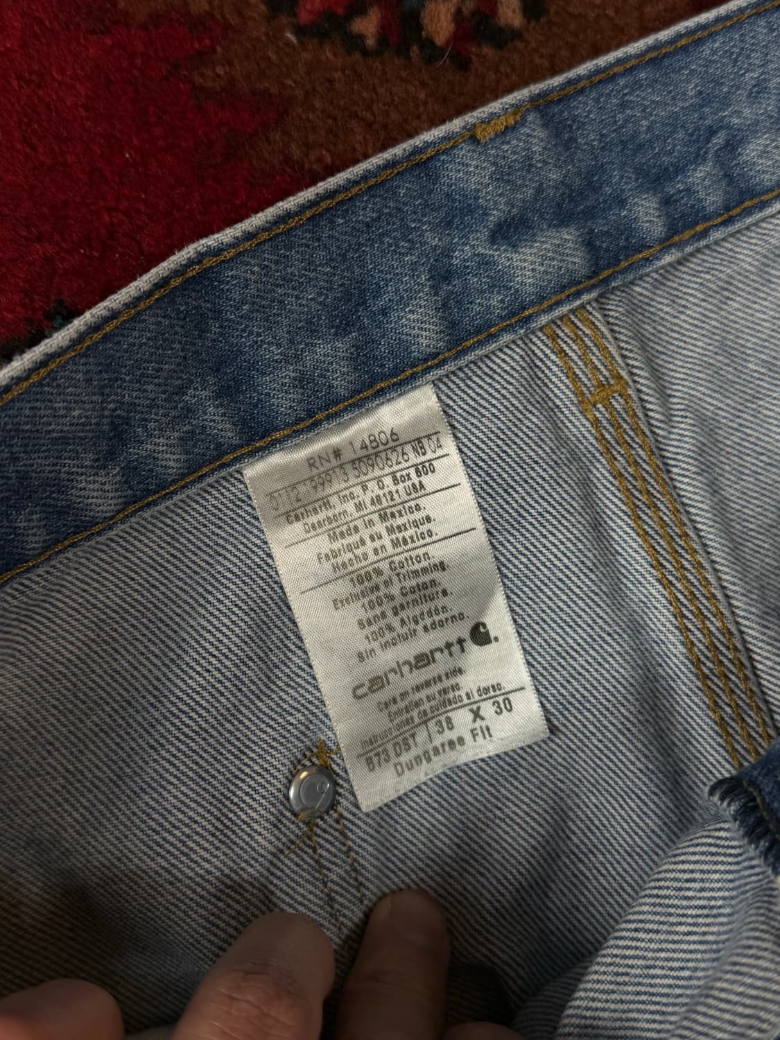 OG 칼하트 데님 더블니 칼하트 워크팬츠 썩블니 상품이미지9