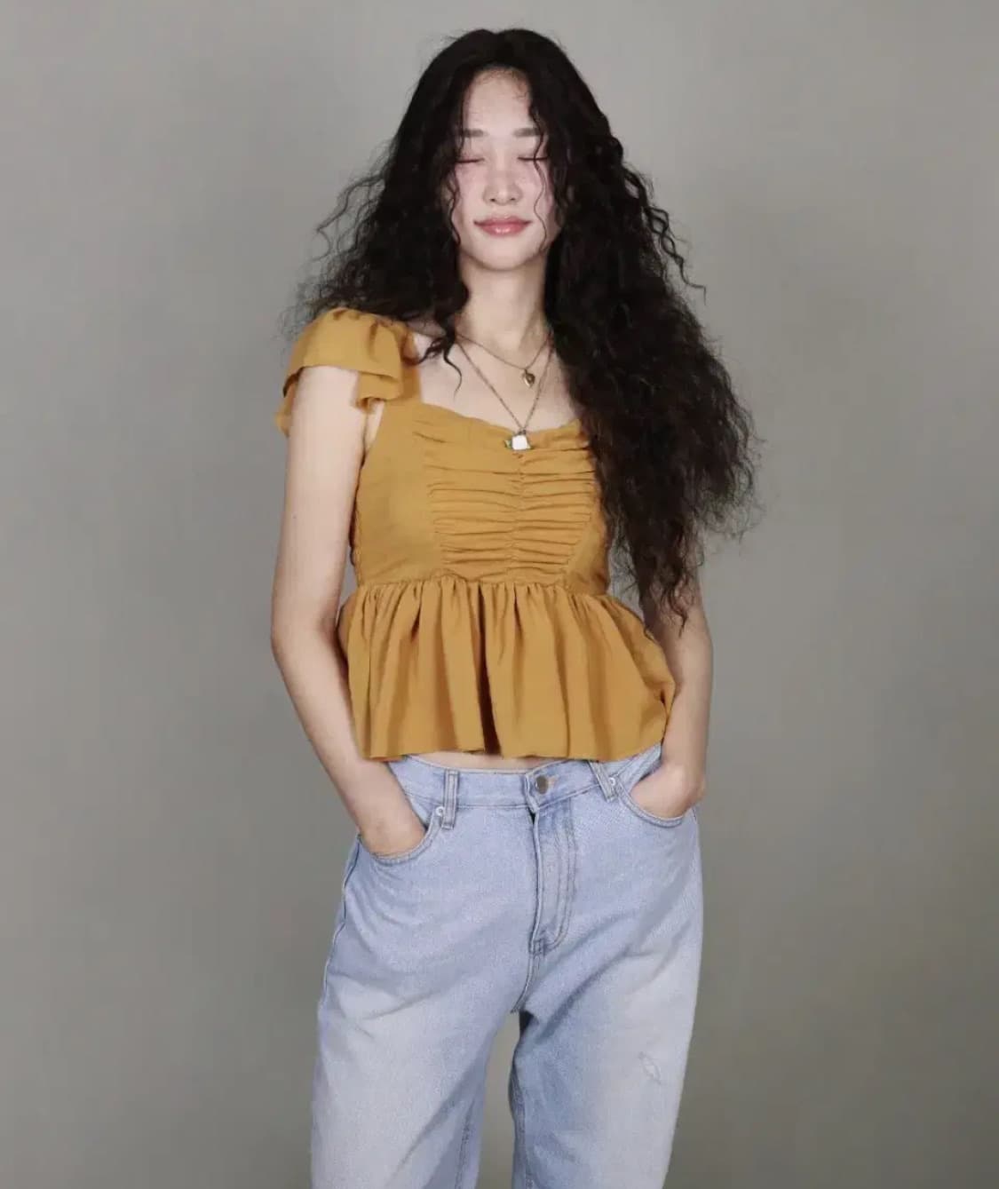 쉬이즈큐트 puchi 블라우스 새상품 만다린 상품이미지1