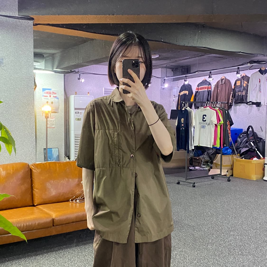 나이키 암스우시 나일론 버튼 반팔셔츠 B5027  상품이미지1