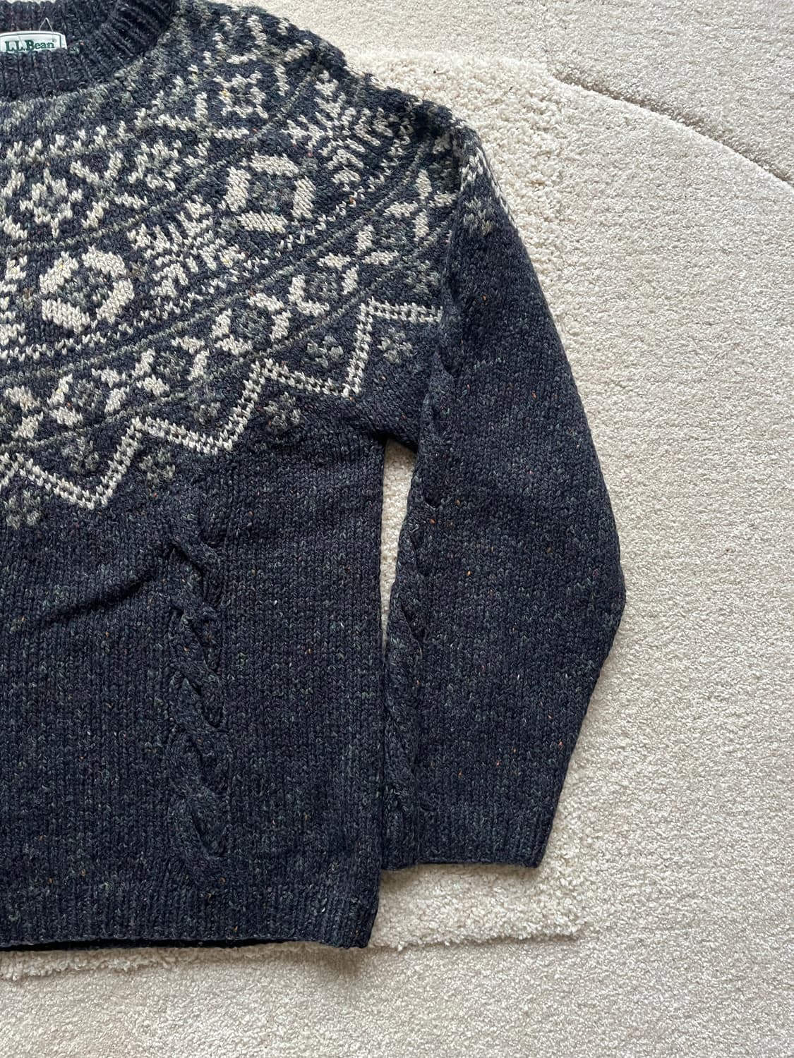 90s 엘엘빈 울 실크 페어아일 니트 (105) 상품이미지5