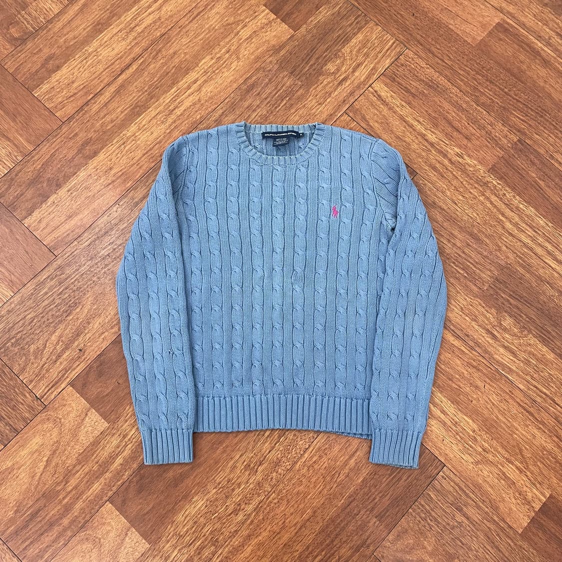 여성 폴로 케이블 니트 상품이미지1