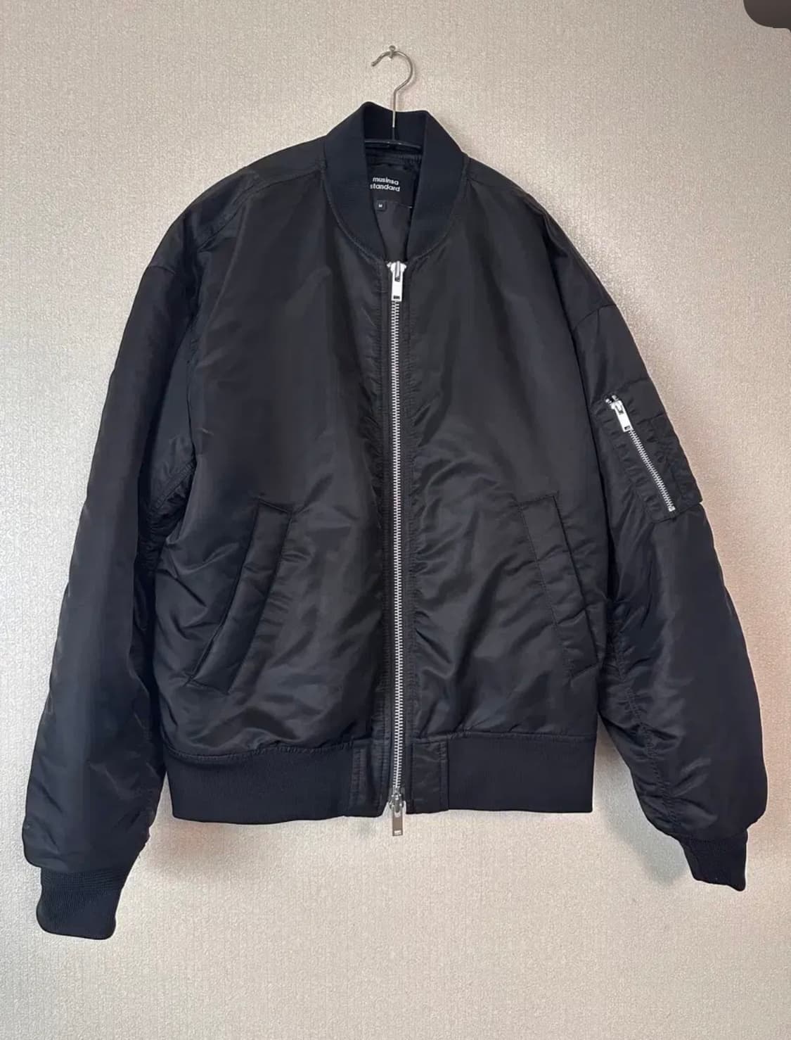 M) 무신사 스탠다드 MA-1 보머 자켓 블랙 상품이미지2