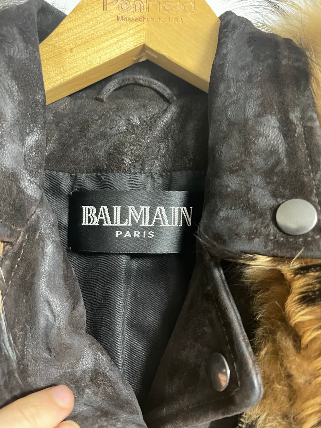 발망 10aw 라쿤퍼 레더자켓 고트스킨 상품이미지3