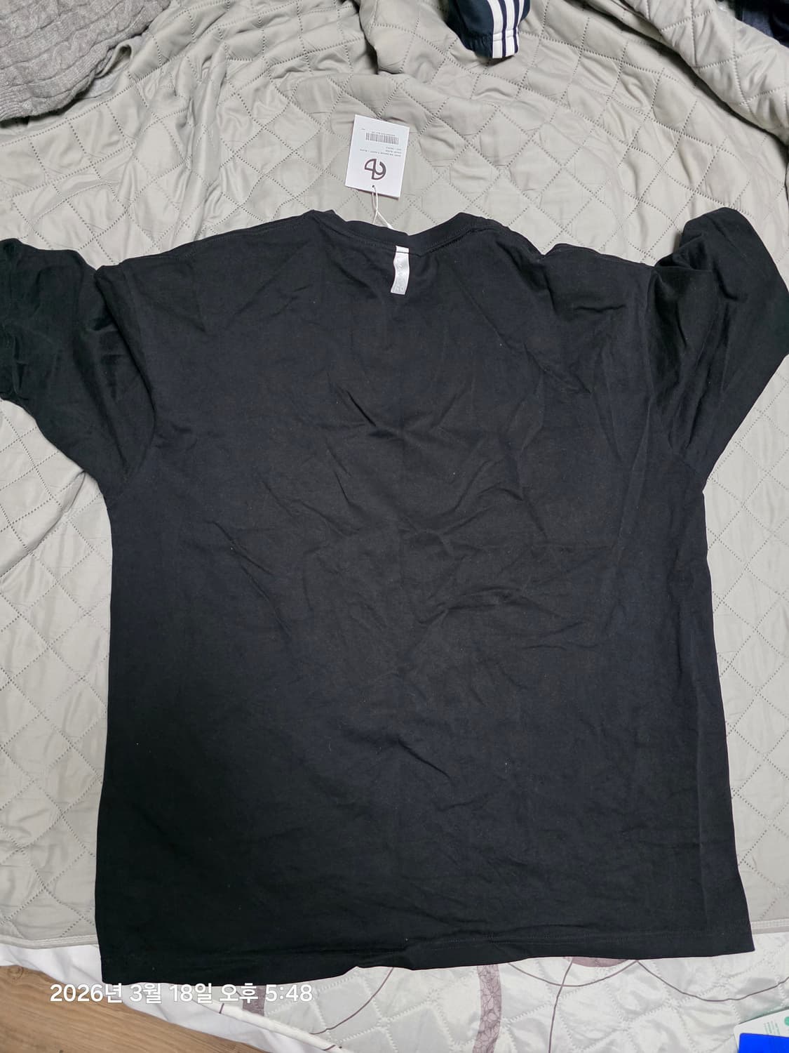 [XL] 노매뉴얼 엔진 프린팅 반팔 티셔츠 블랙 새상품 상품이미지2