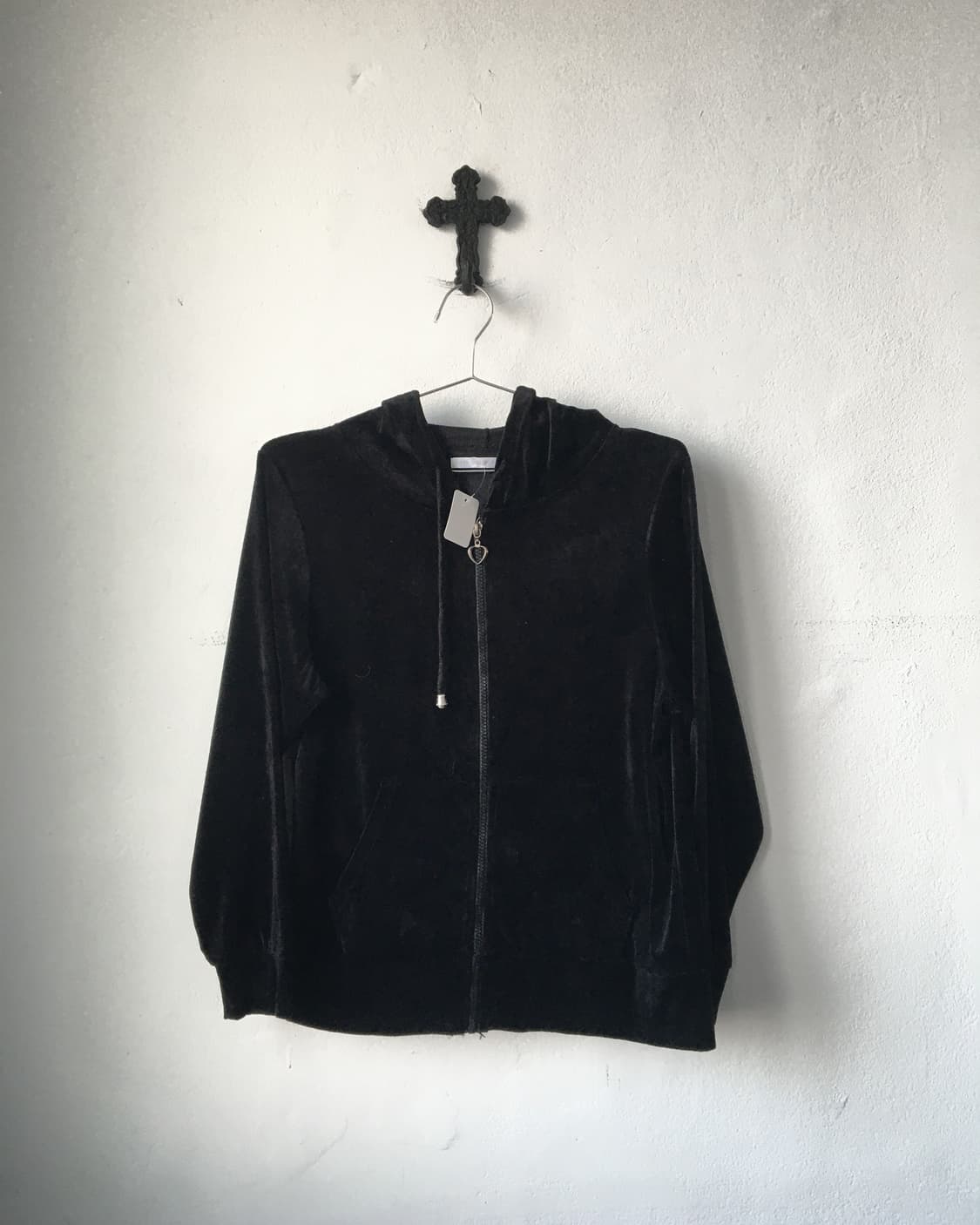 Velvet hood zip up 상품이미지1