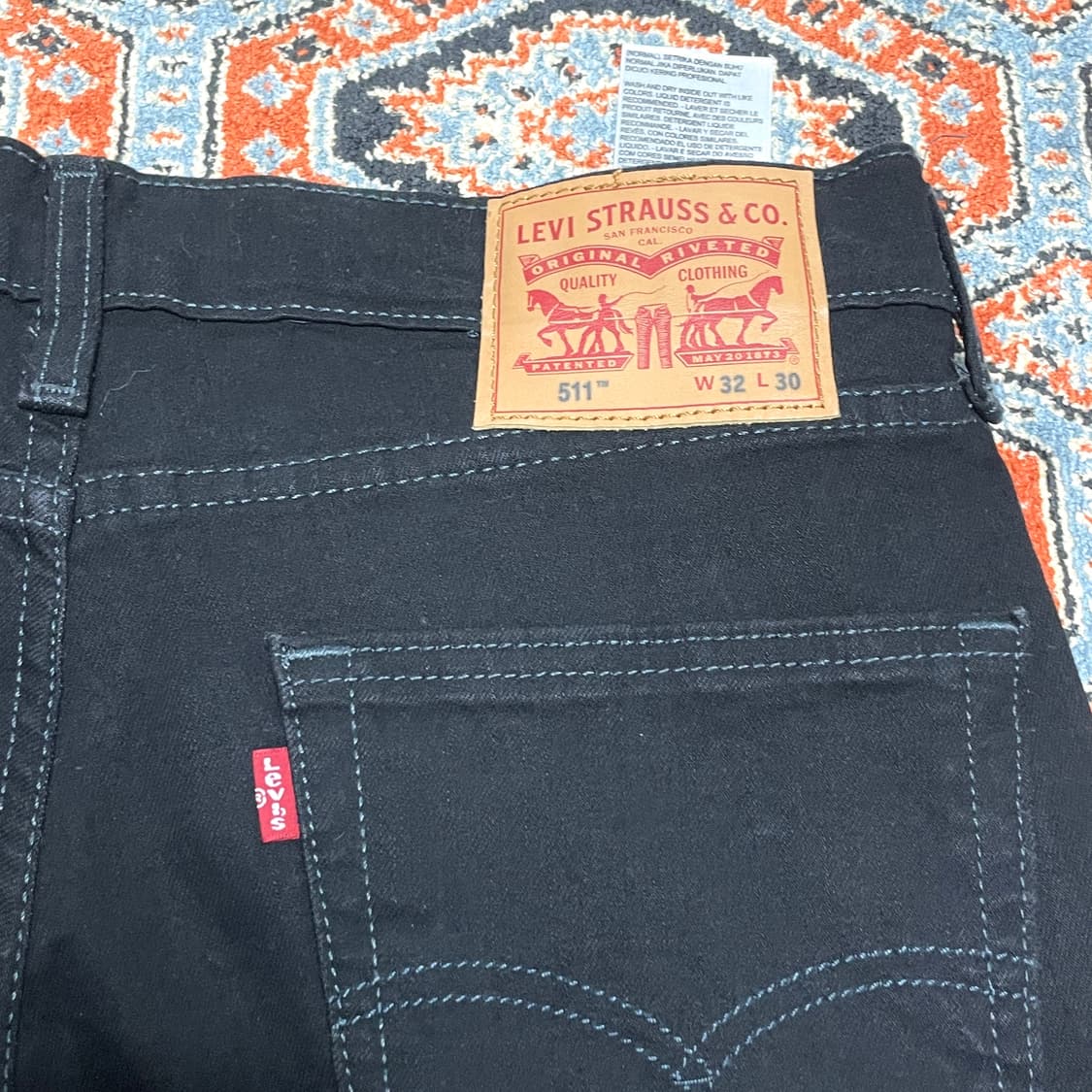 리바이스511 블랙 데님팬츠 남성32/30 상품이미지7