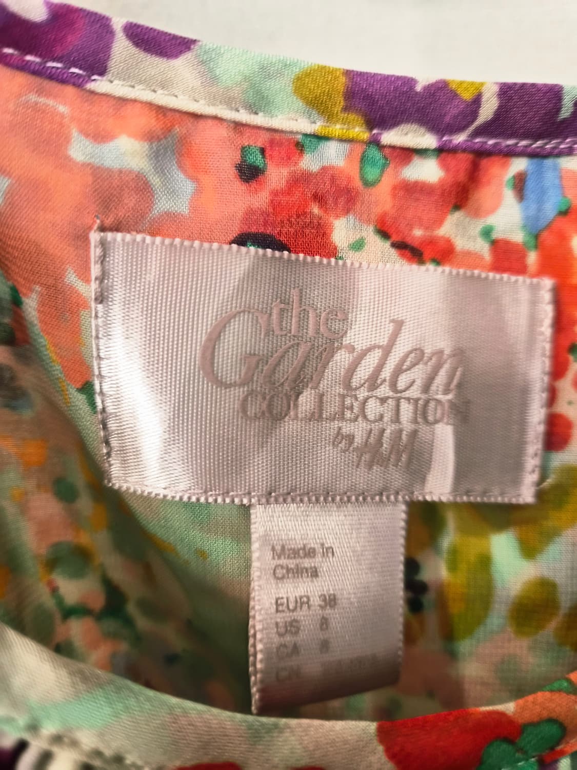  H&M 가든 컬렉션 수채화 플라워 러플 원피스 상품이미지4