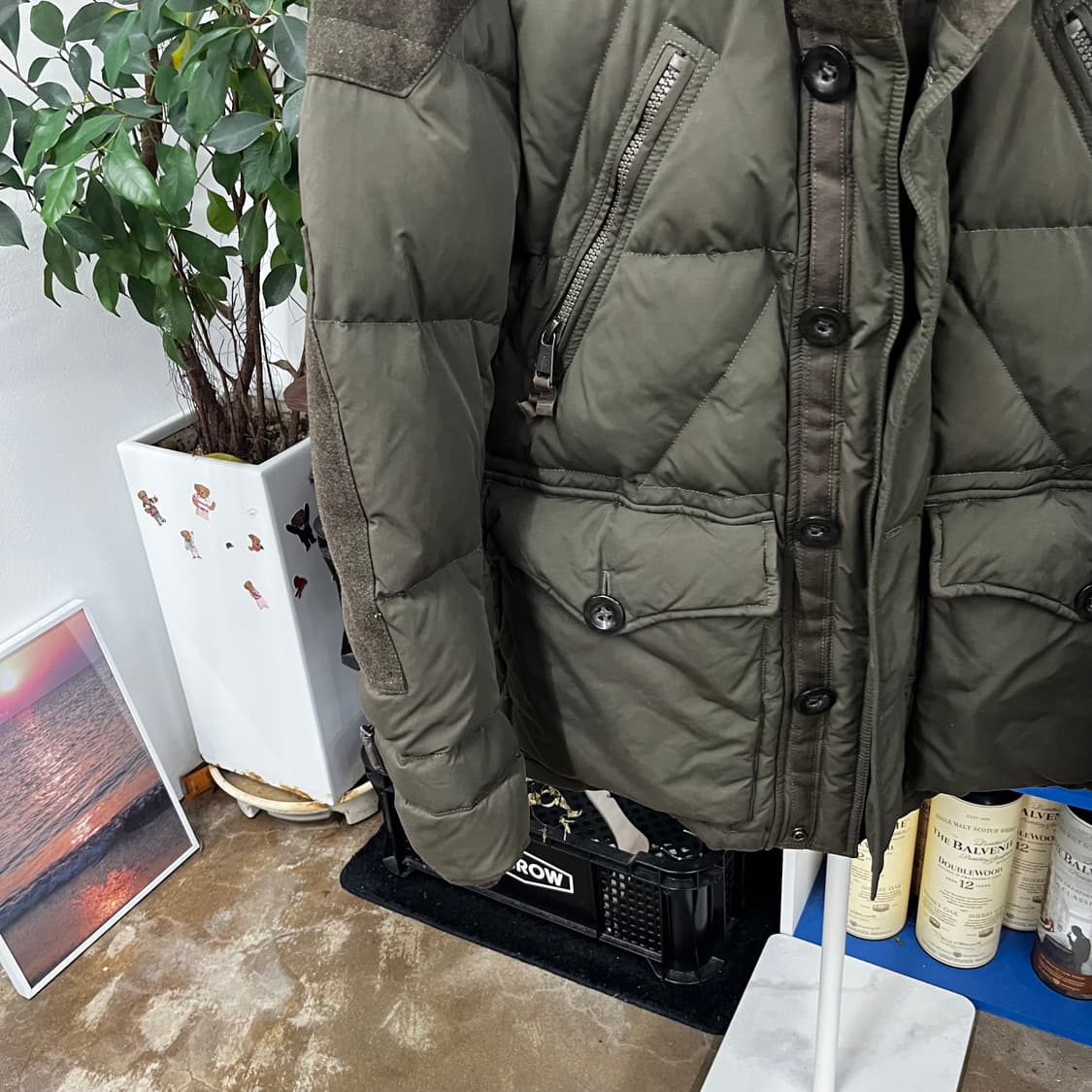 폴로랄프로렌 밀리터리 울믹스 덕다운 패딩점퍼 L 상품이미지4