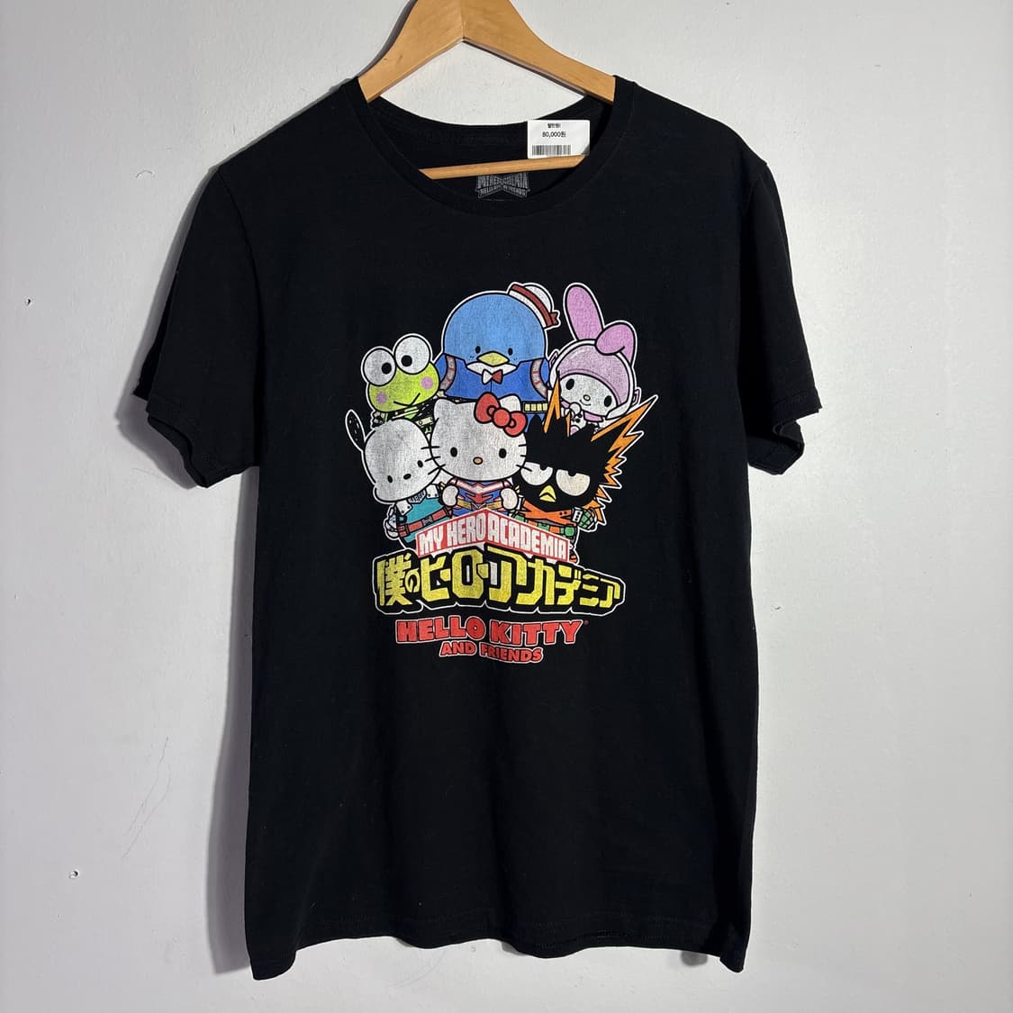 나의히어로아카데미아 산리오 콜라보 프린팅 반팔티 상품이미지1