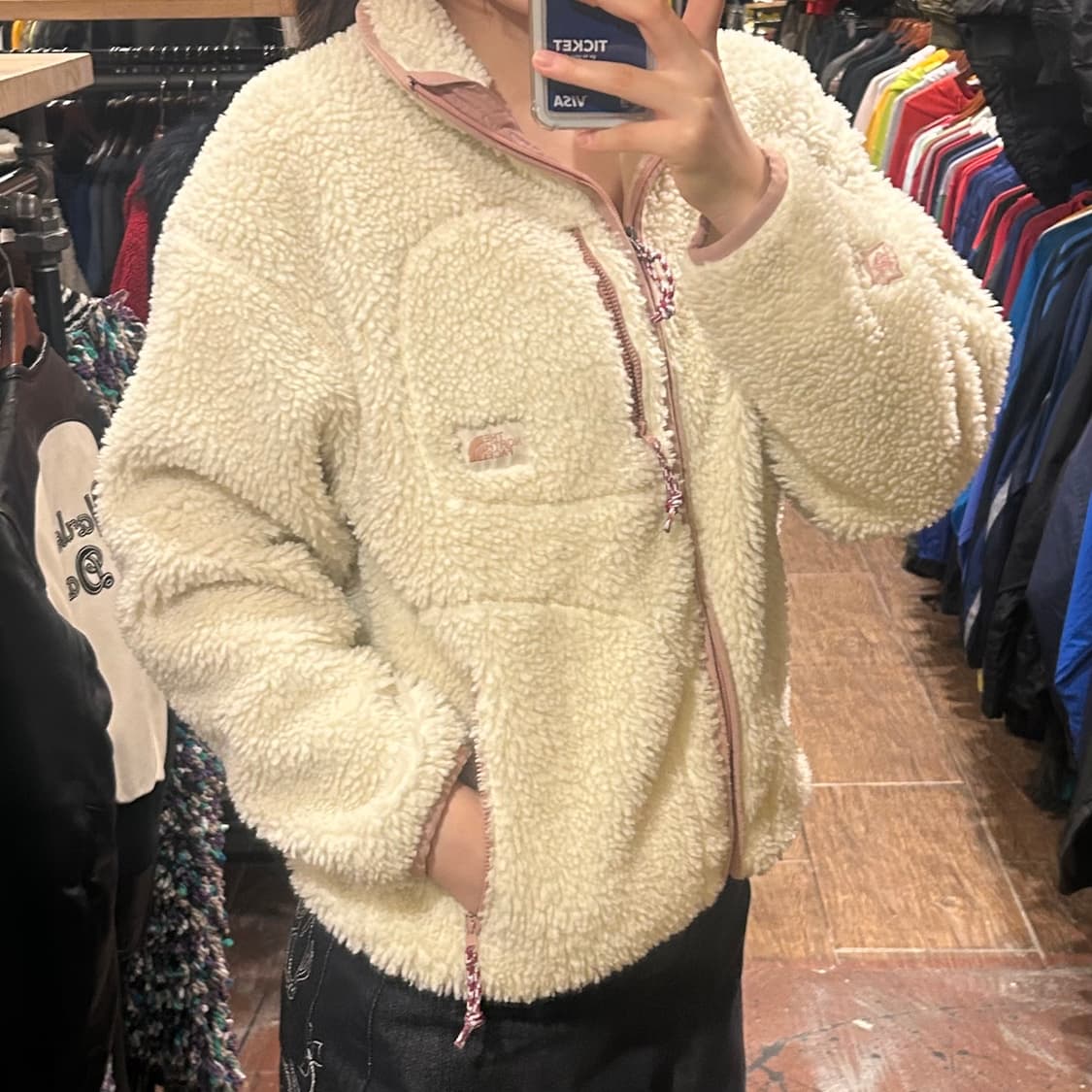 [HI] 노스페이스 후리스 자켓 아이보리 상품이미지3