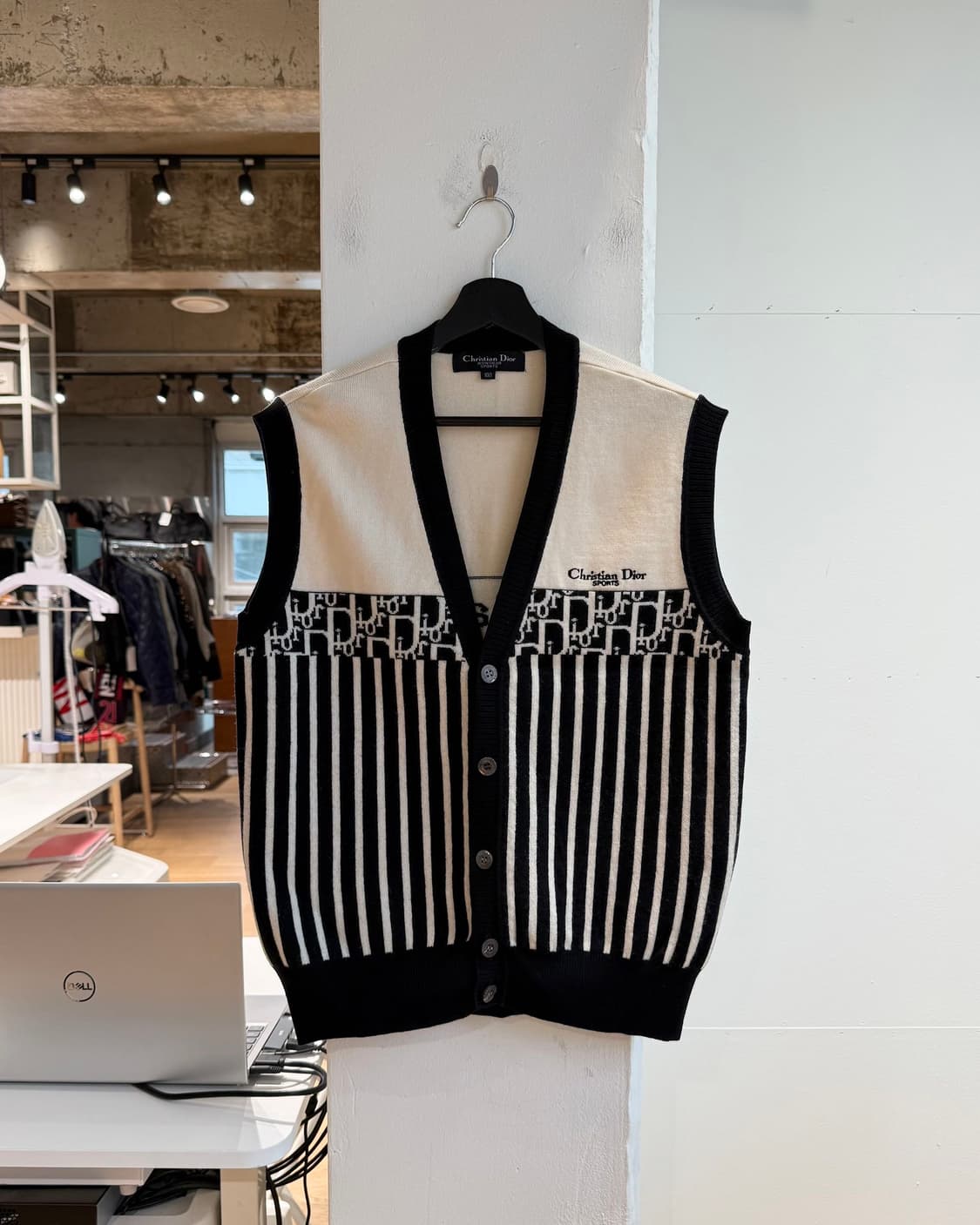 크리스찬 디올 몬슈어 스포츠 베이지 오블리크 니트 베스트  상품이미지2