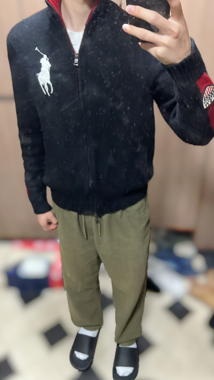 폴로 랄프로렌 빅포니 램스울 니트집업 상품이미지5