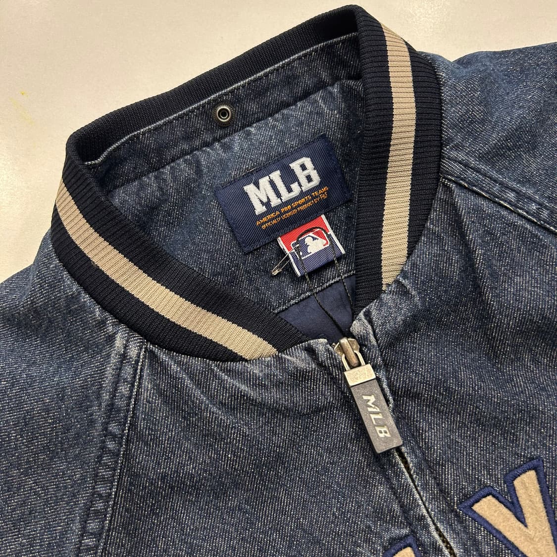 [95] 00s MLB 뉴욕 데님 야구 점퍼 자켓 A930 상품이미지7