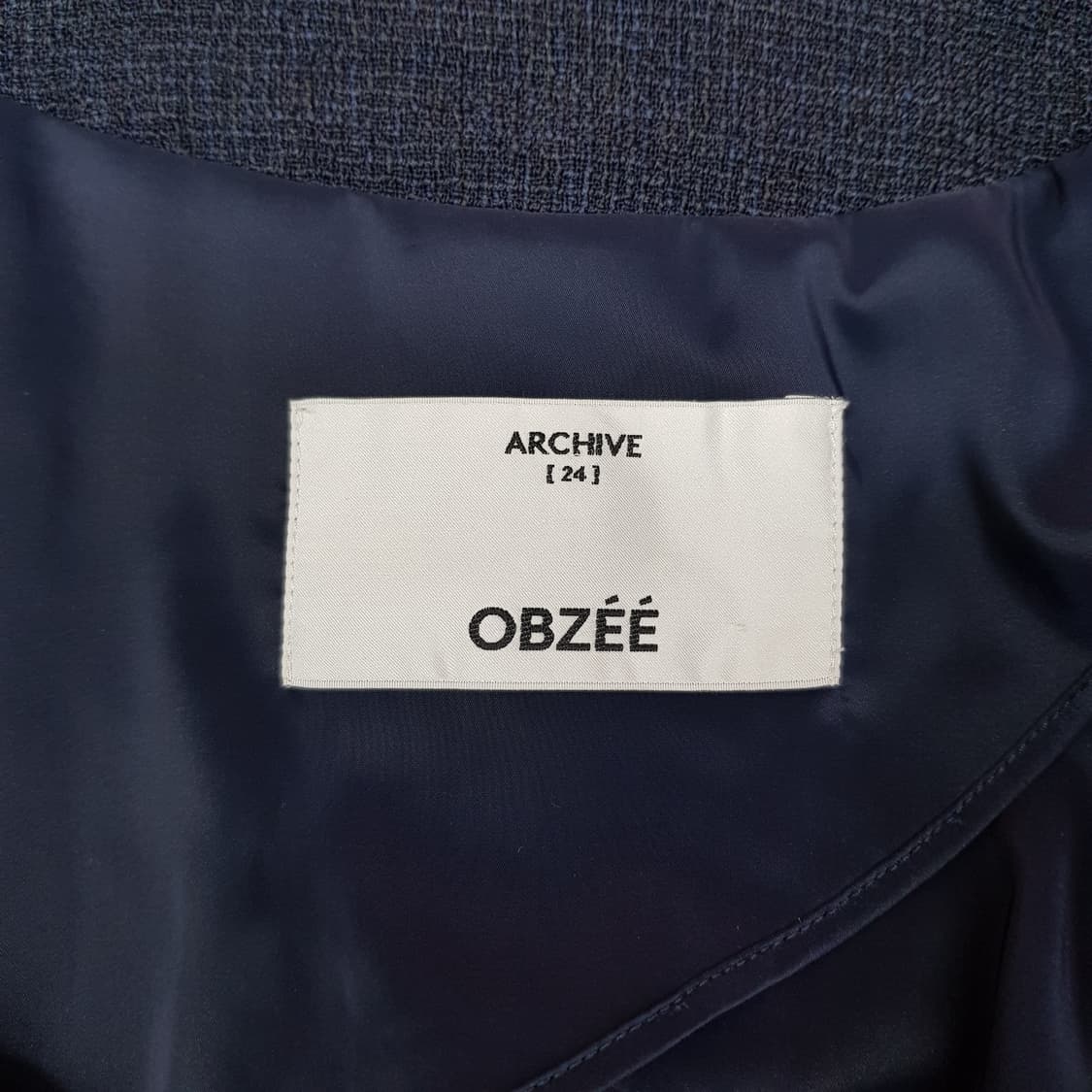 오브제 스트라이프 트위드 자켓  76-90-155사이즈 상품이미지7