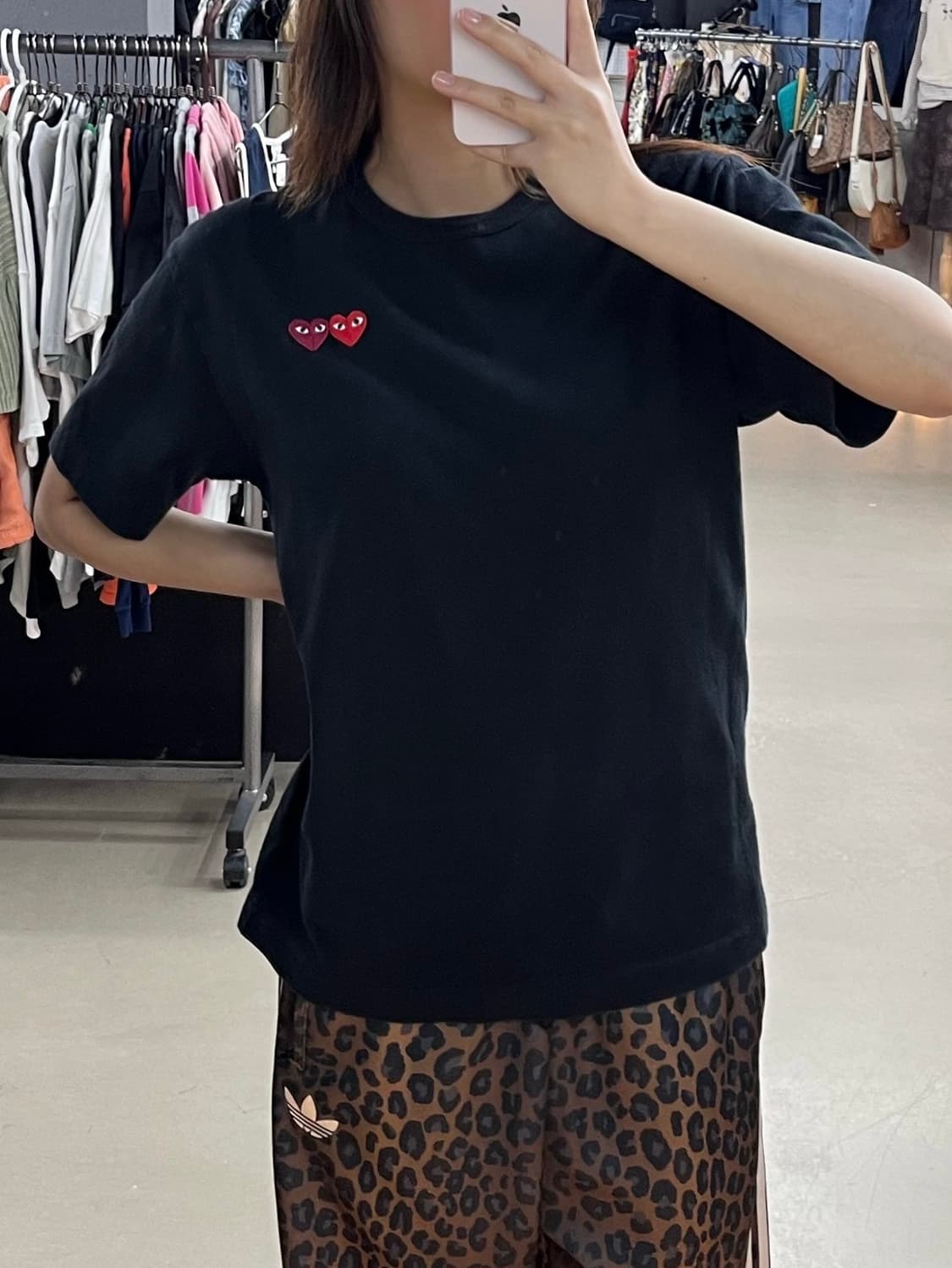 꼼데 더블 하트 반팔 상품이미지1