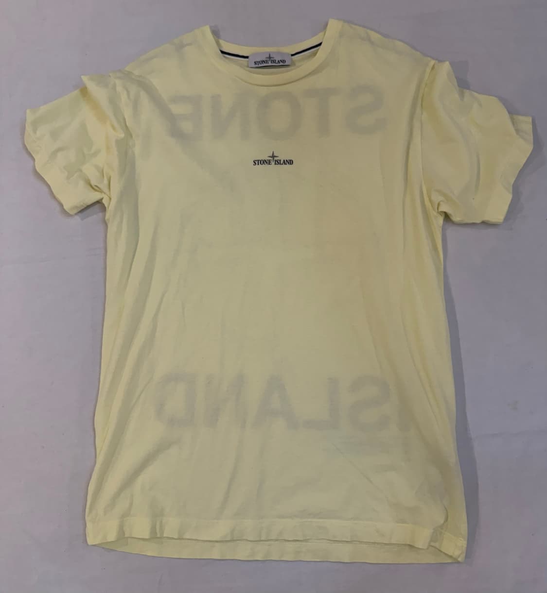 21ss 스톤아일랜드 빅로고 마블 쓰리 티셔츠 레몬 상품이미지3