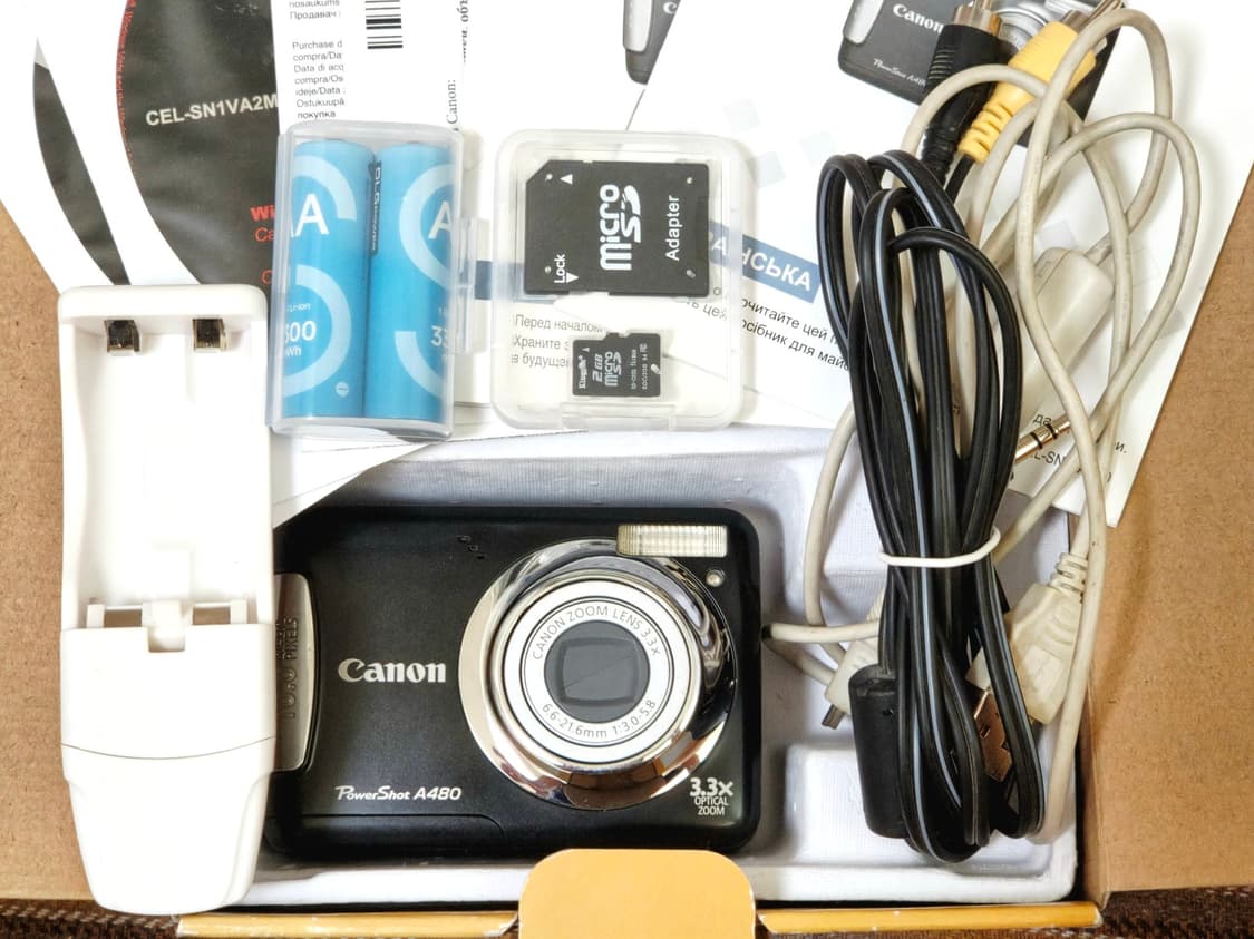 (풀박스/작례O) 캐논 파워샷 A480 디지털카메라 블랙 상품이미지1