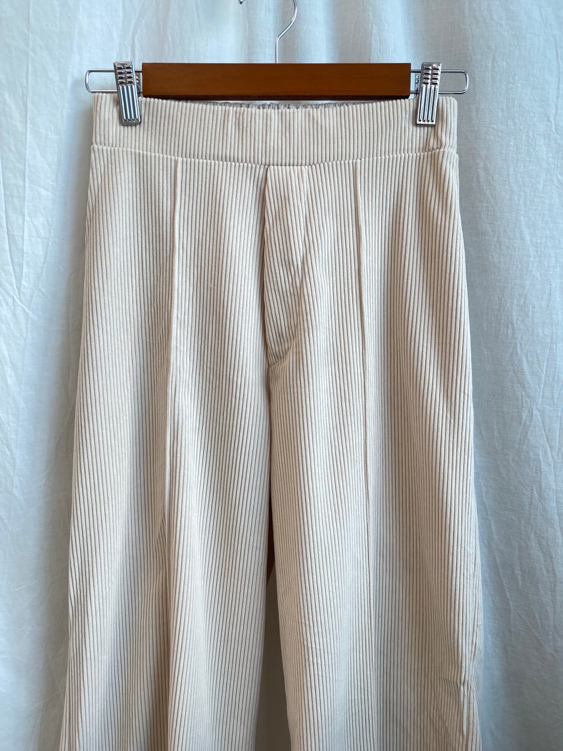 HELM 아이보리 코듀로이 밴딩팬츠(S-M) 상품이미지3