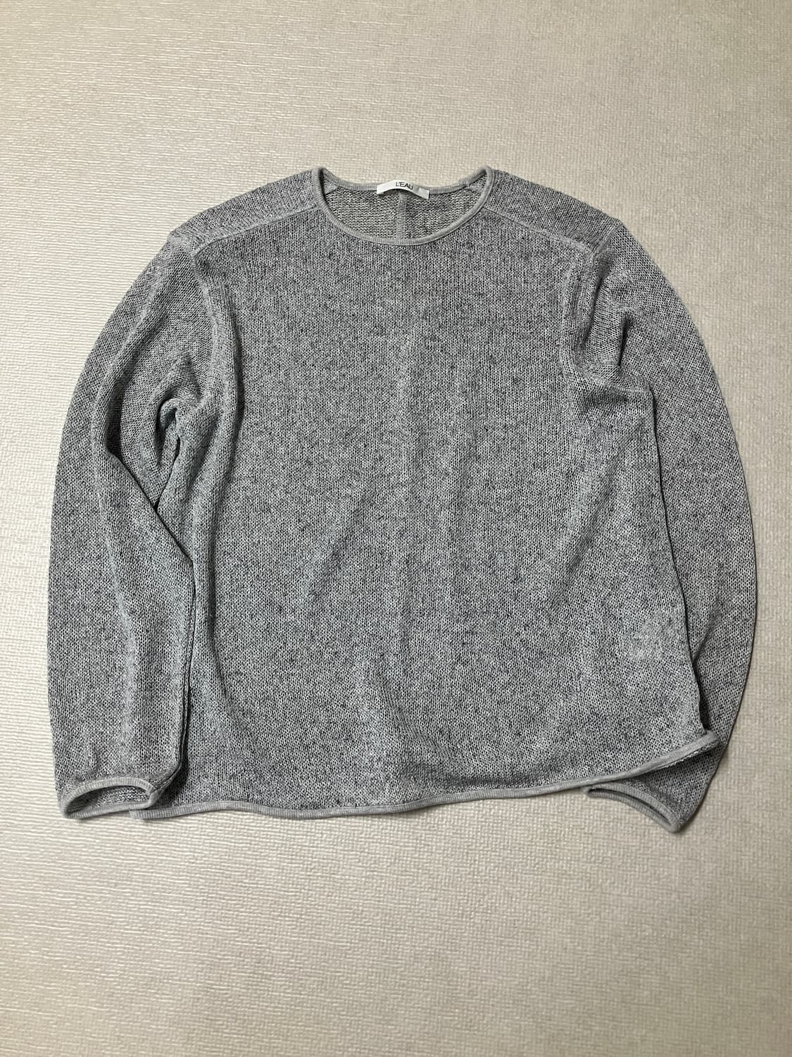 Leau 로우 linen sweatshirt_melange grey 상품이미지1